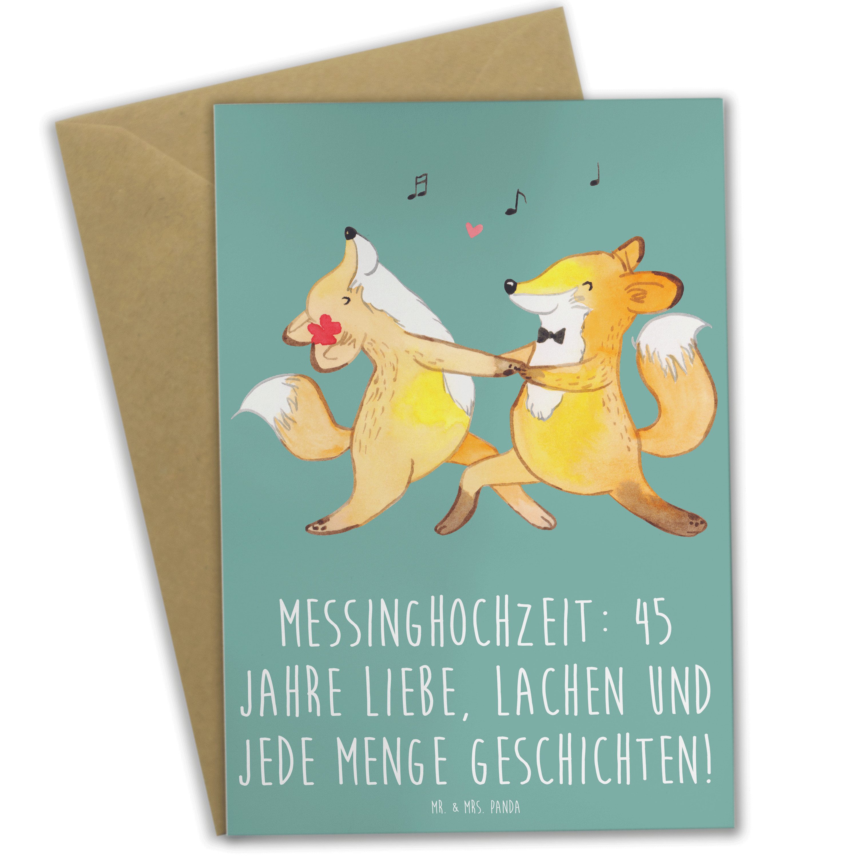 Grußkarte 45. Hochzeitstag Messinghochzeit - Meeresbrise - Geschenk, langjährig