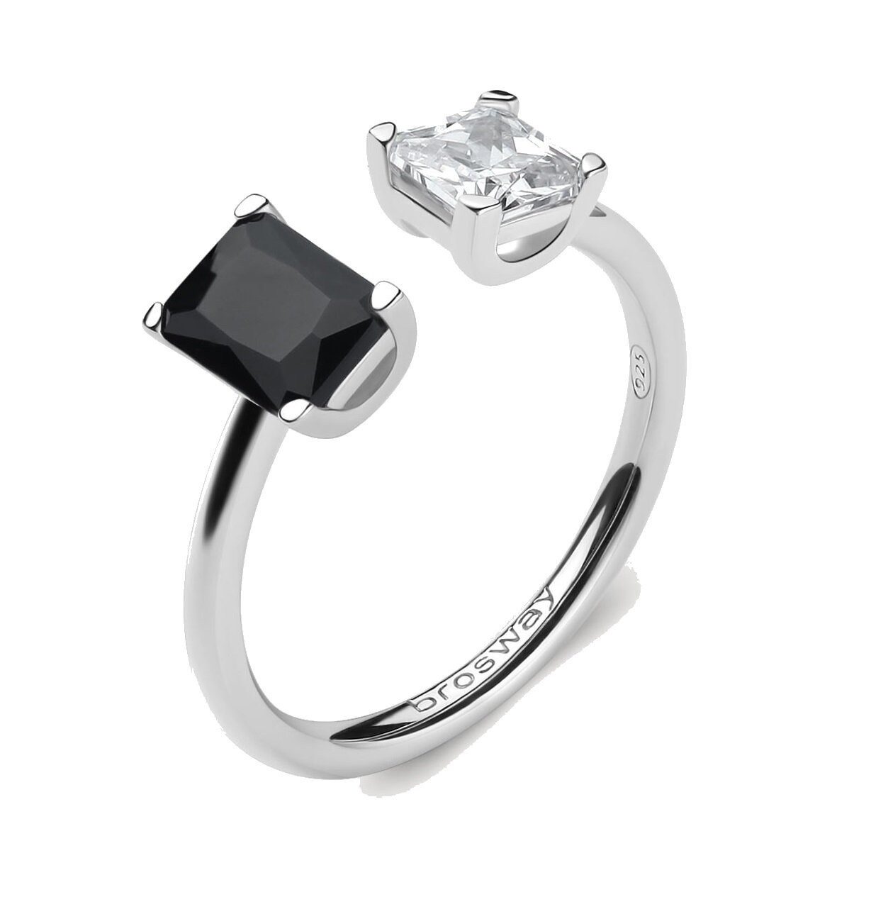 Brosway Fingerring Eleganter offener Ring mit Fancy FMB10 Zirkonen