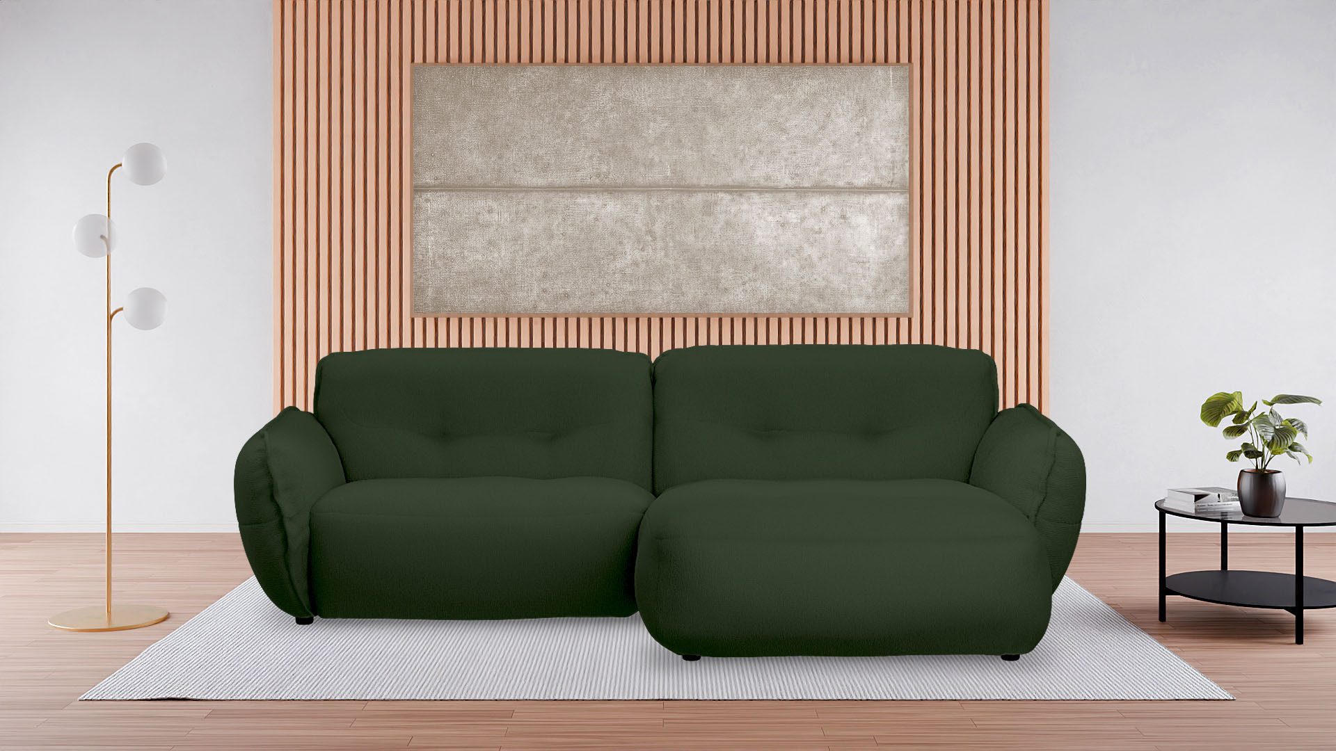 BETYPE Ecksofa Be Fluffy Mega Sofa, bequem, viel Platz, Breite 289cm, L-Form, Softes Sitzgefühl, moderne Kedernaht, hochwertiger Bezug