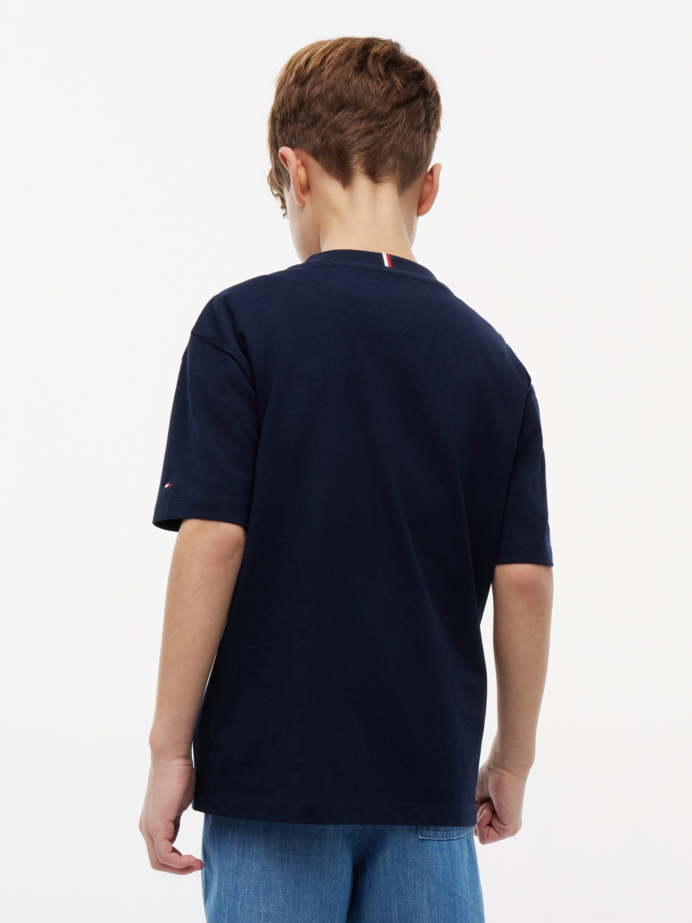 Tommy Hilfiger T-Shirt für Kinder bis 16 Jahre, Graffiti-Druck, Regular Fit
