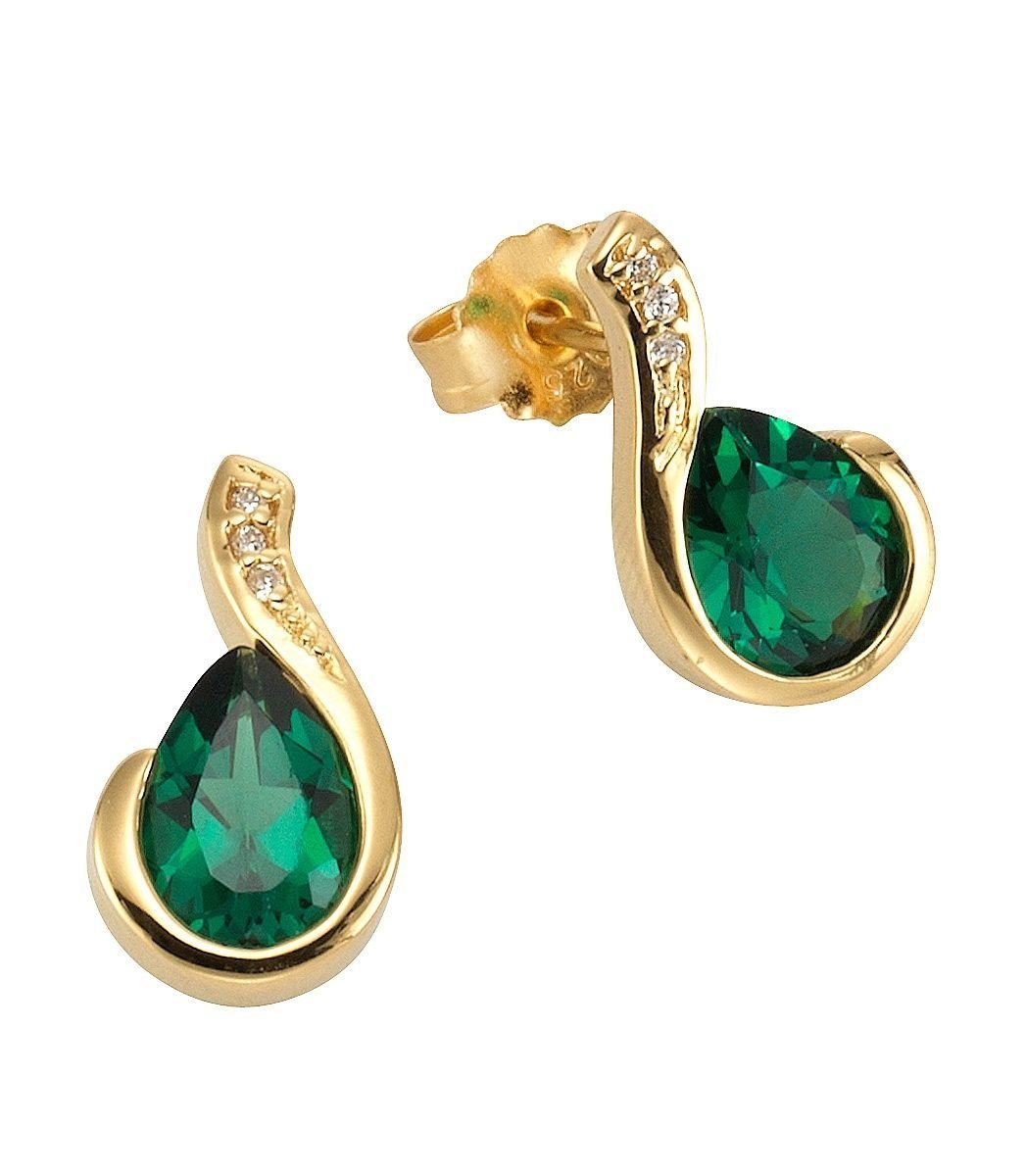 Firetti Paar Серьги-гвоздики Schmuck Geschenk Silber 925 Ohrschmuck, mit Glasstein, Zirkonia (synth)