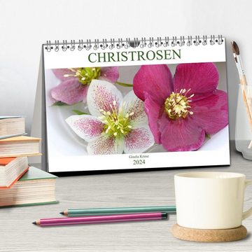 CALVENDO Wandkalender Christrosen (Tischkalender 2024 DIN A5 quer), CALVENDO Monatskalender