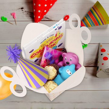 Belle Vous Geschenkbox Goldene Geschenkboxen mit Schleifen - 36er Set für besondere Anlässe, Goldene Geschenkboxen mit Schleifen 36er Pack