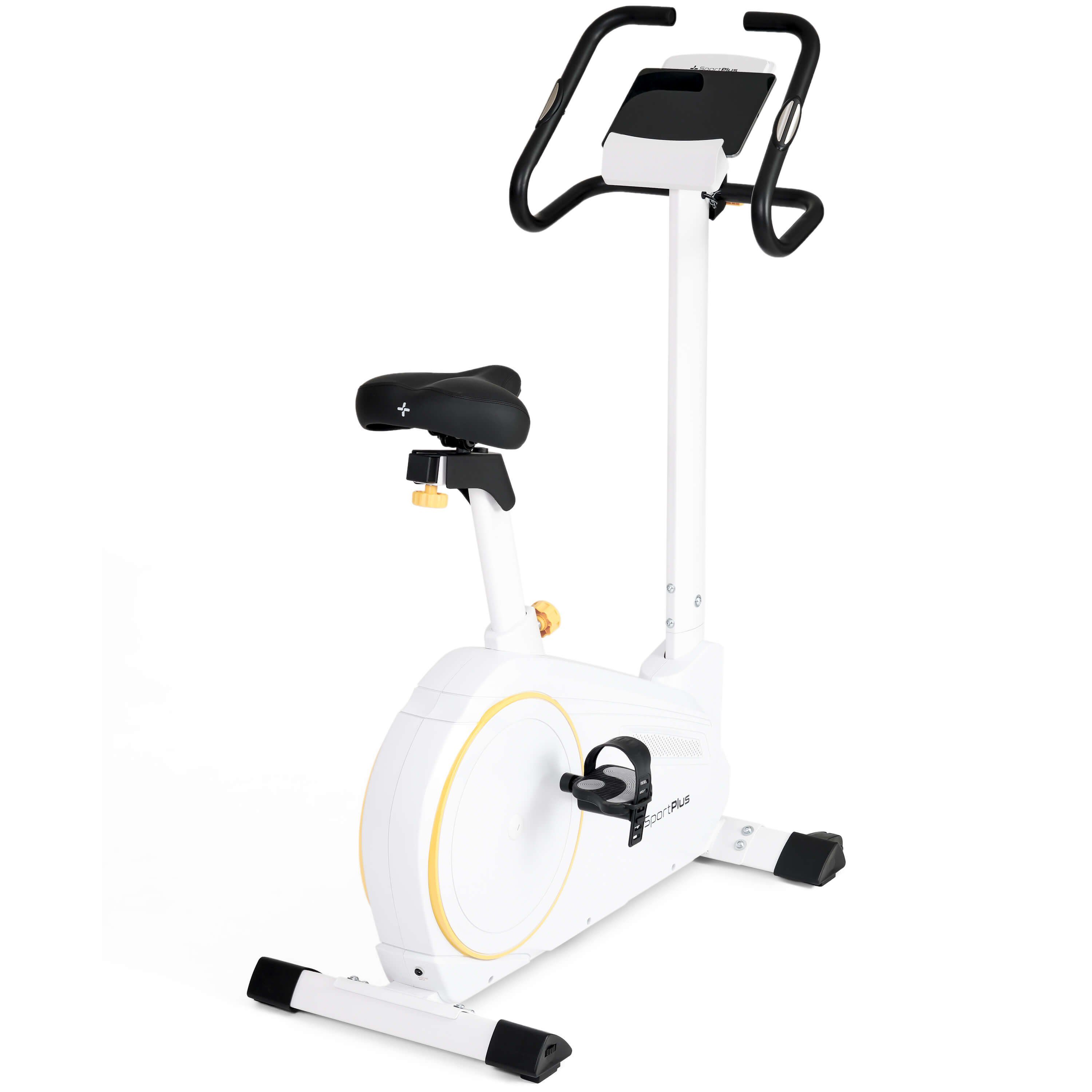 SP-HT-9600-W-iE, weiß Heimtrainer, 17 kg Schwungmasse, Heimtrainer SportPlus Crosstrainer, Handpulssensoren,