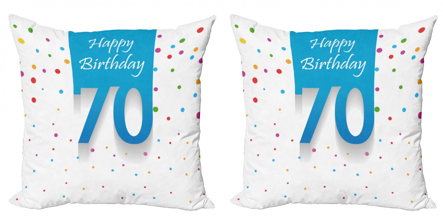 Kissenbezüge Modern Accent Doppelseitiger Digitaldruck, Abakuhaus (2 Stück), Geburtstag Punkte Alles Gute zum Geburtstag
