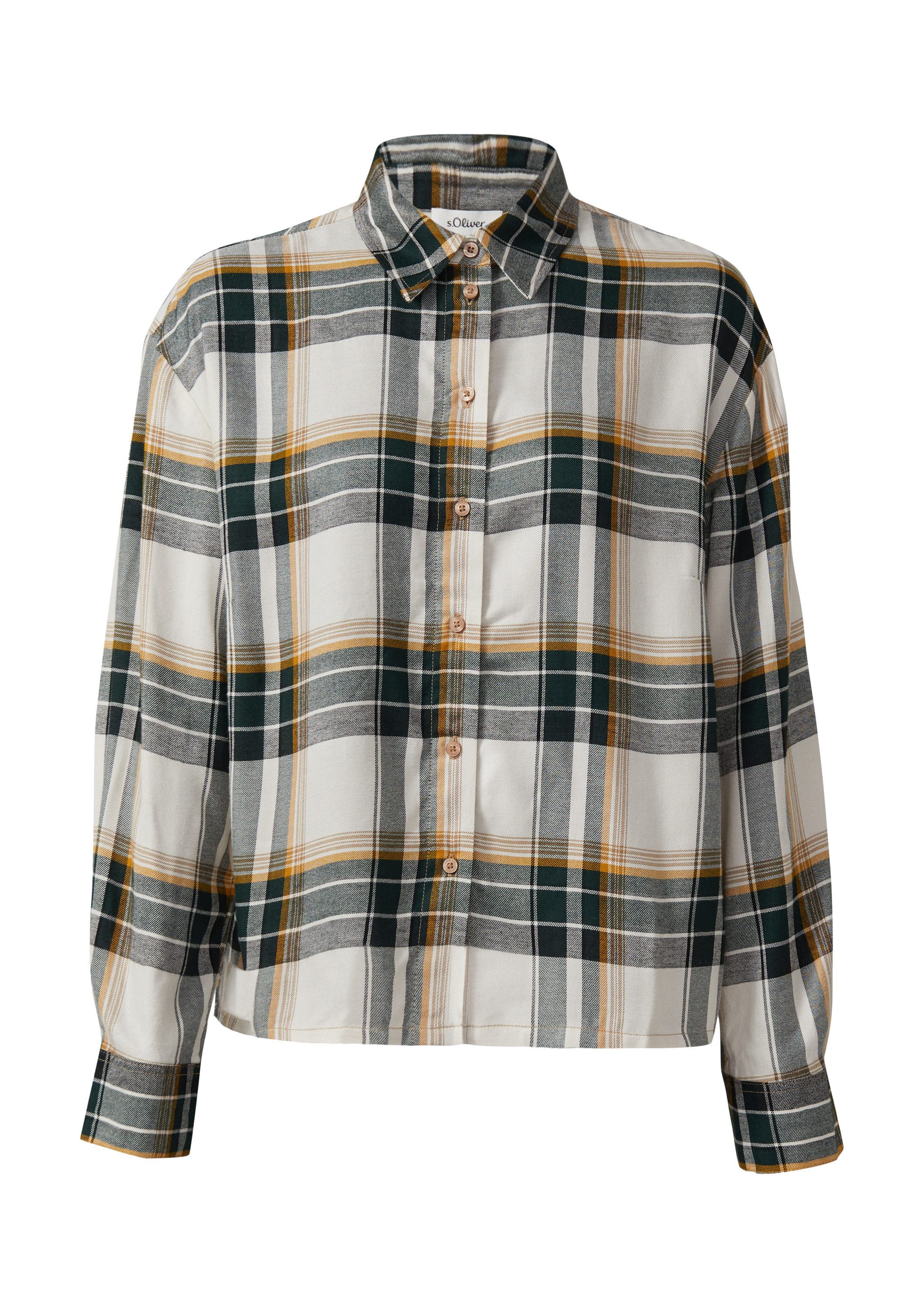 s.Oliver Langarmbluse Bluse Hemdbluse im Relaxed Fit mit Raffung am Rücken günstig online kaufen