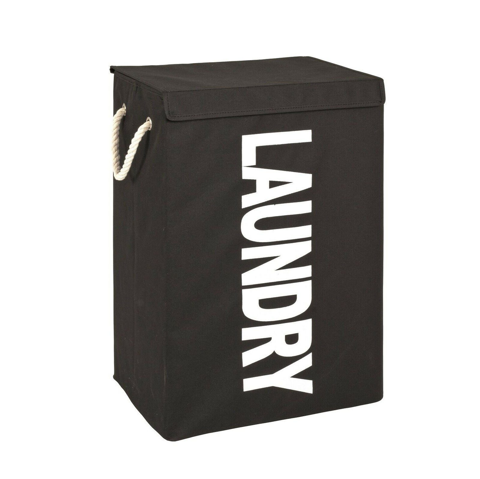 HAKU Wäschewanne HAKU Möbel Wäschesammler Laurel schwarz Canvasgewebe 40 x 62 x 30 cm, Faltbar und sehr strapazierfähig