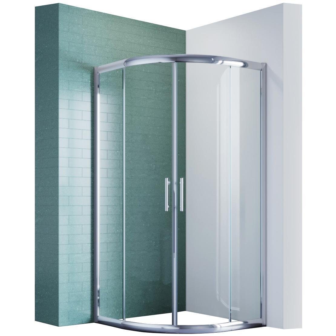 SONNI Runddusche Schiebetür Duschkabine, 80cm/90cm, Nano Glas Höhe 195cm, D günstig online kaufen