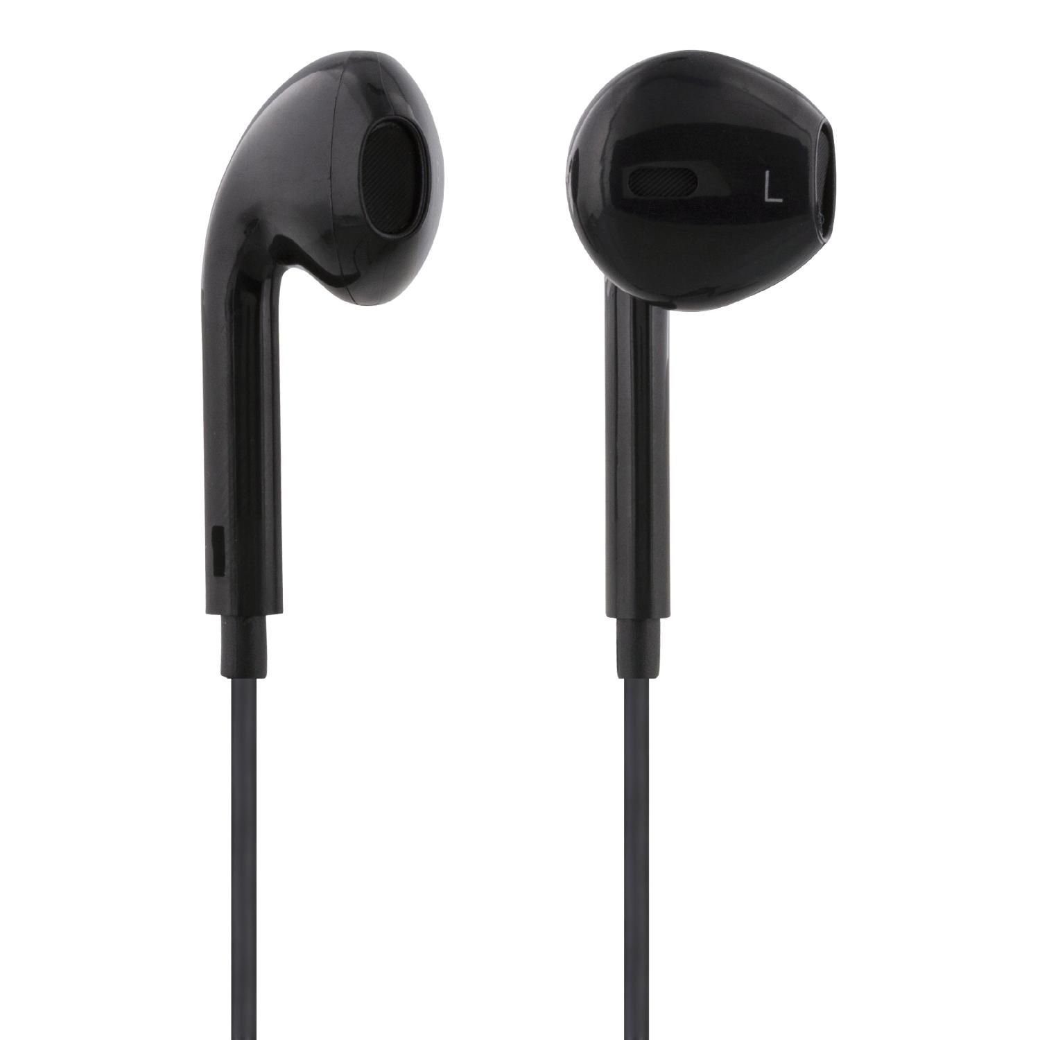 STREETZ Semi-In-Ear Headset/Kopfhörer 3,5 schwarz In-Ear-Kopfhörer Mikrofon, inkl. (integriertes m Herstellergarantie) Jahre mm 1,2 inkl. 5 Mikrofon