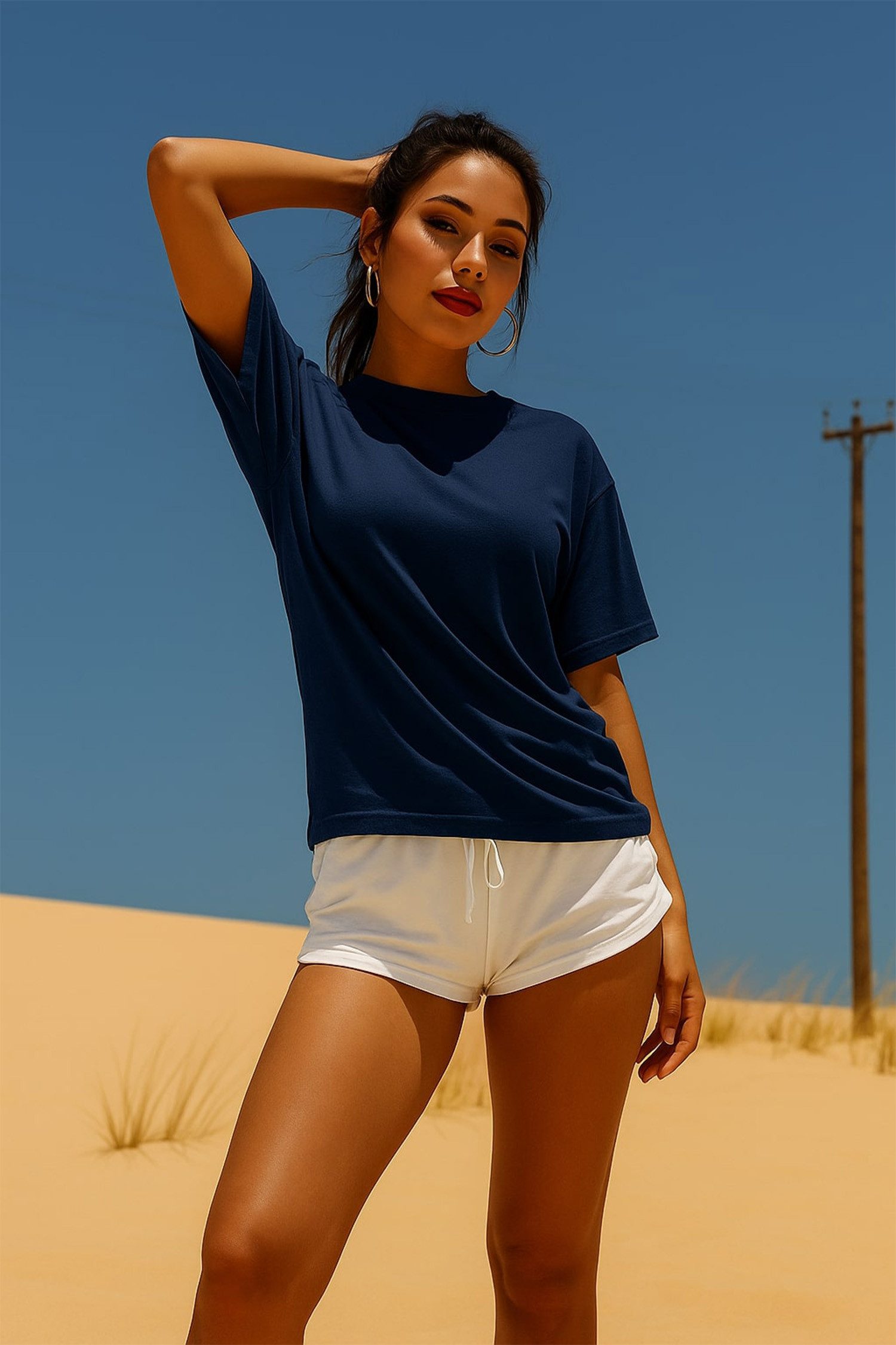 Reichstadt T-Shirt Reichstadt Shoulder Drop Damen T-Shirt 25RSW071 Vielseit günstig online kaufen