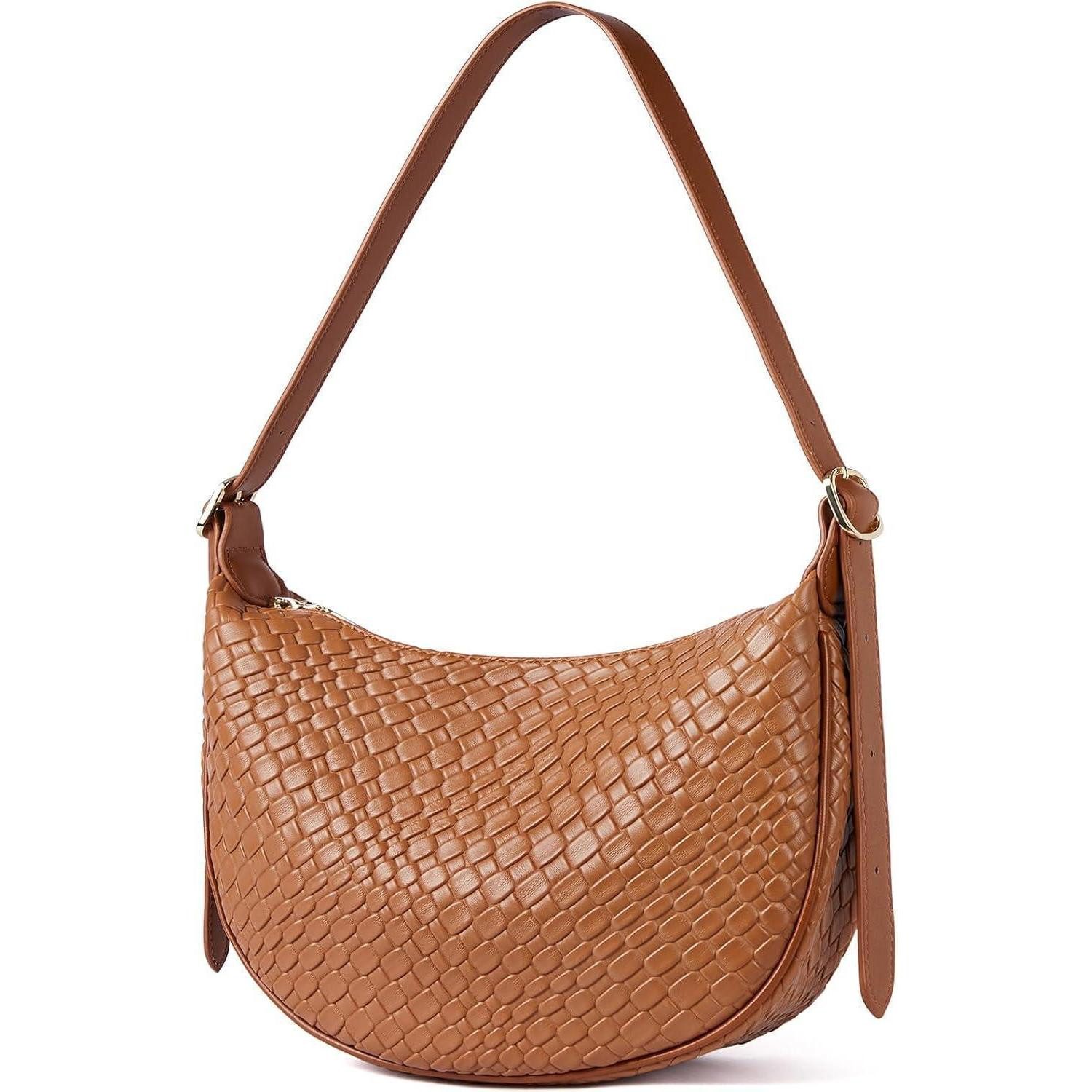LuxusKollektion Handtasche Damen Handtasche Geflochtene Umhängetasche Schultertasche Braun