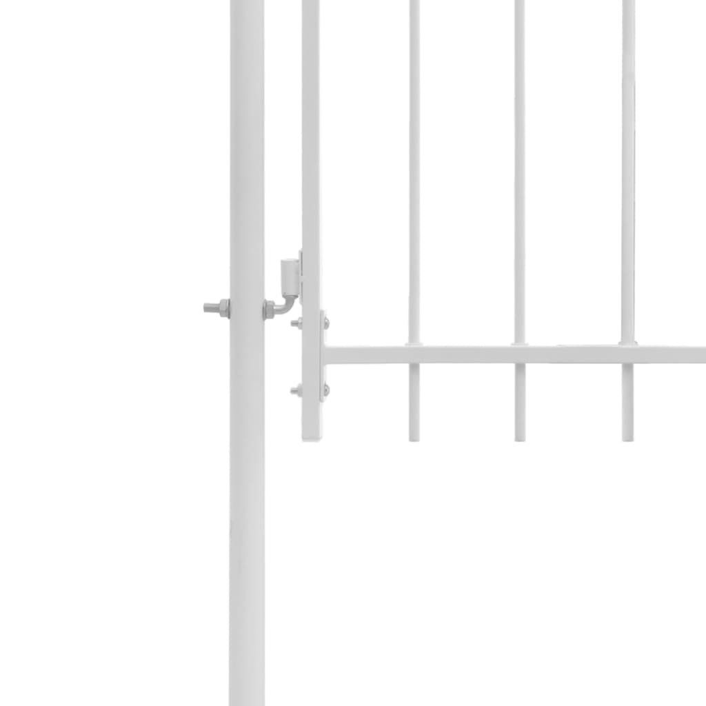 vidaXL Gartentor, Gartentür Stahl 1 x 2 m Weiß