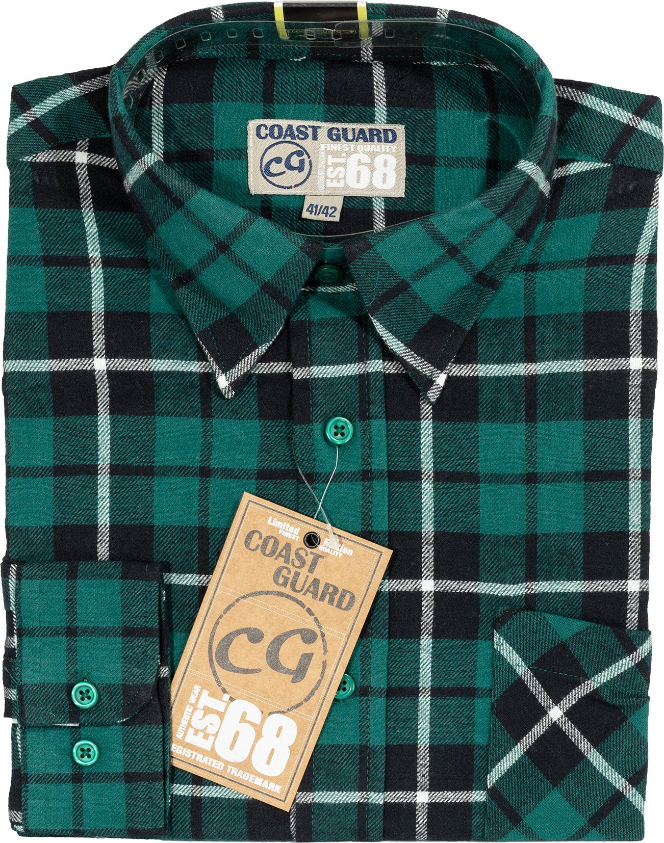 Coastguard Funktionshemd Flanellhemd grün 105 cm günstig online kaufen