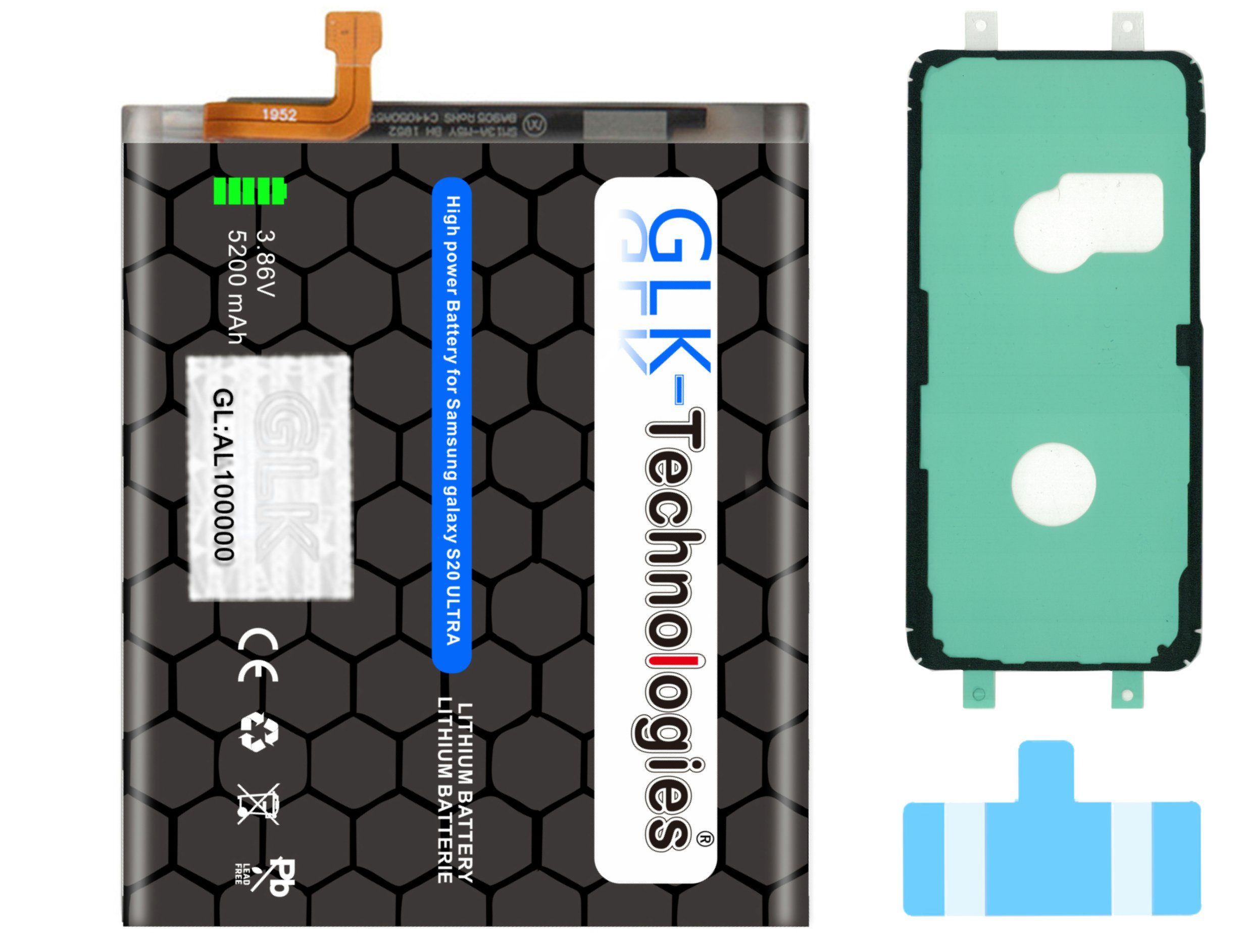 GLK-Technologies High Power Ersatzakku Samsung Handy-Akku Set Ultra S20 für SM-G988B Ohne Galaxy