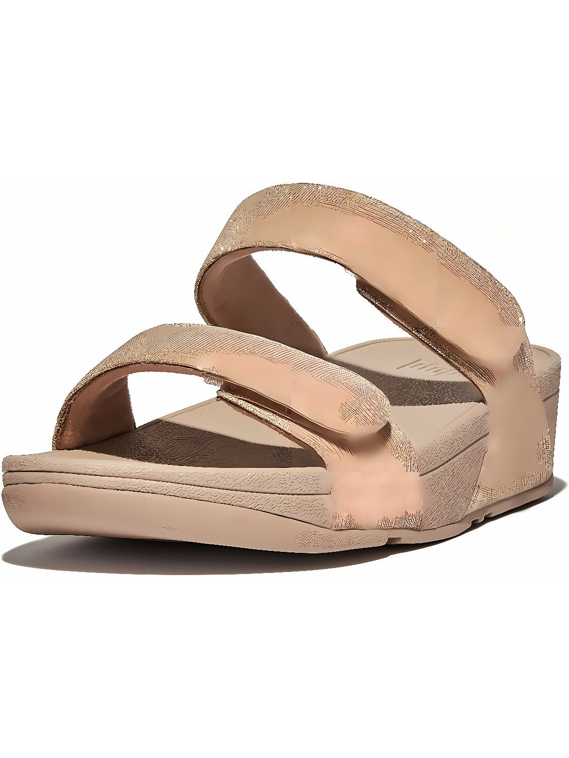 Lulu Adjustable Shimmerlux Slides Sandale