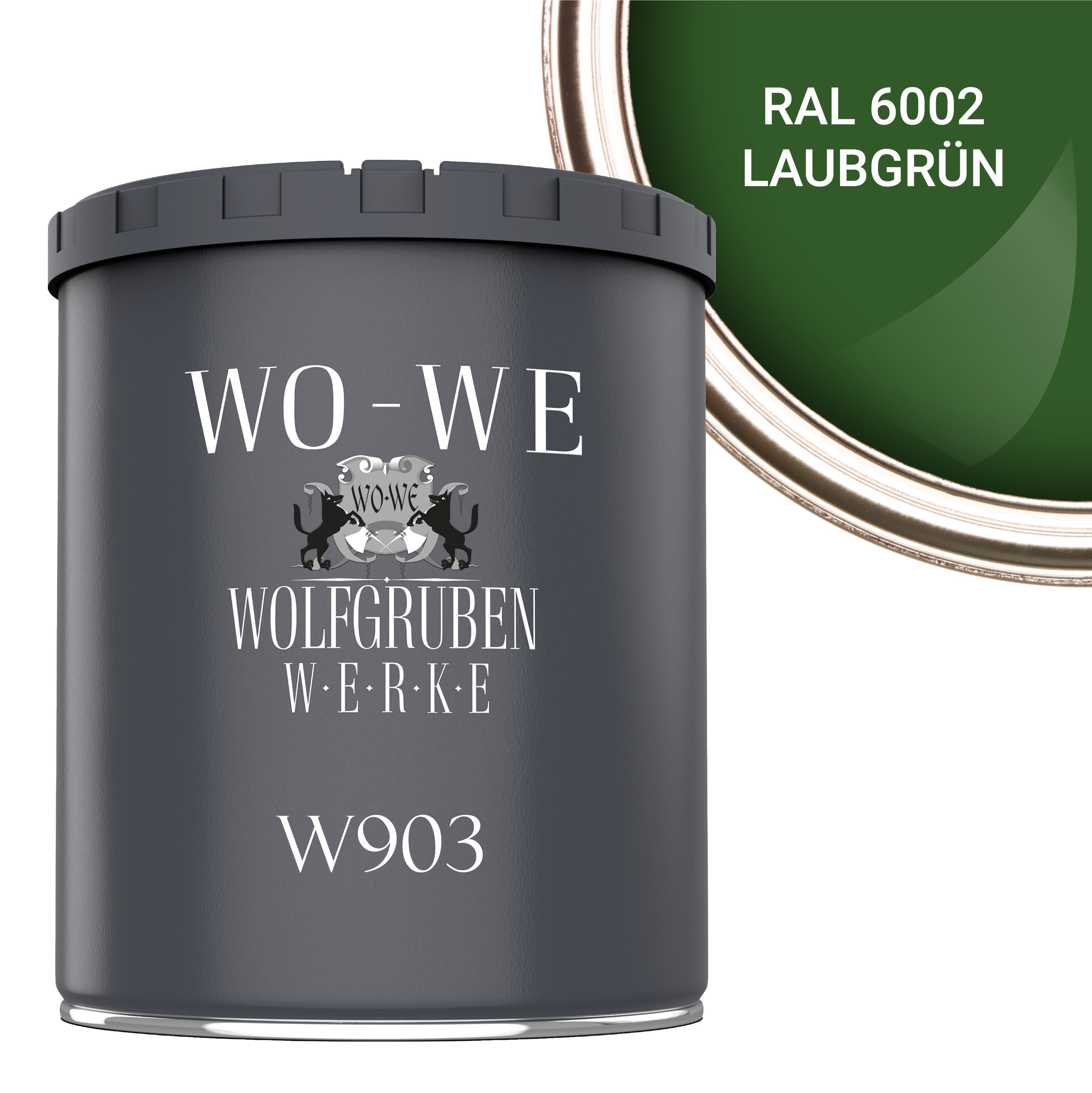 WO-WE Heizkörperlack Heizkörperfarbe Heizungsfarbe W903, 1-10L, Wasserbasis RAL 6002 Laubgrün