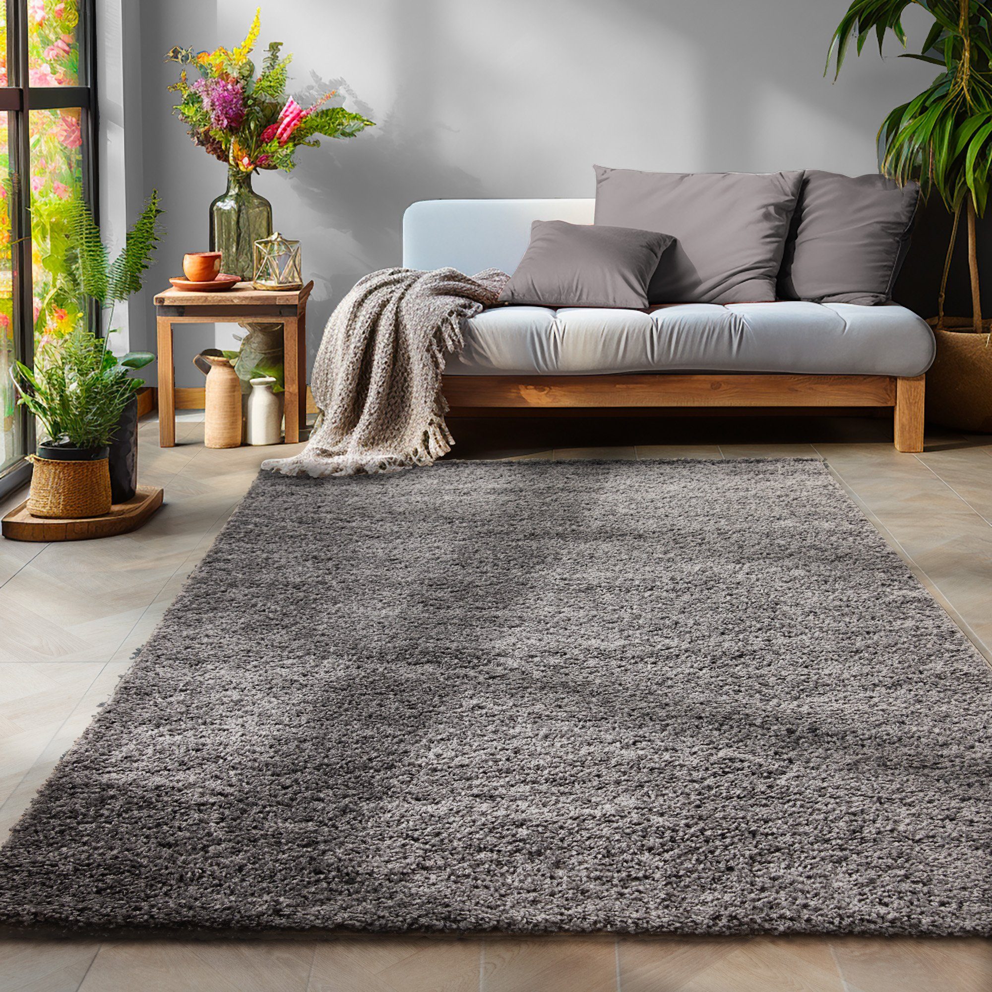 SIMPEX24 Teppich Unicolor - Einfarbig, Rund, günstig online kaufen