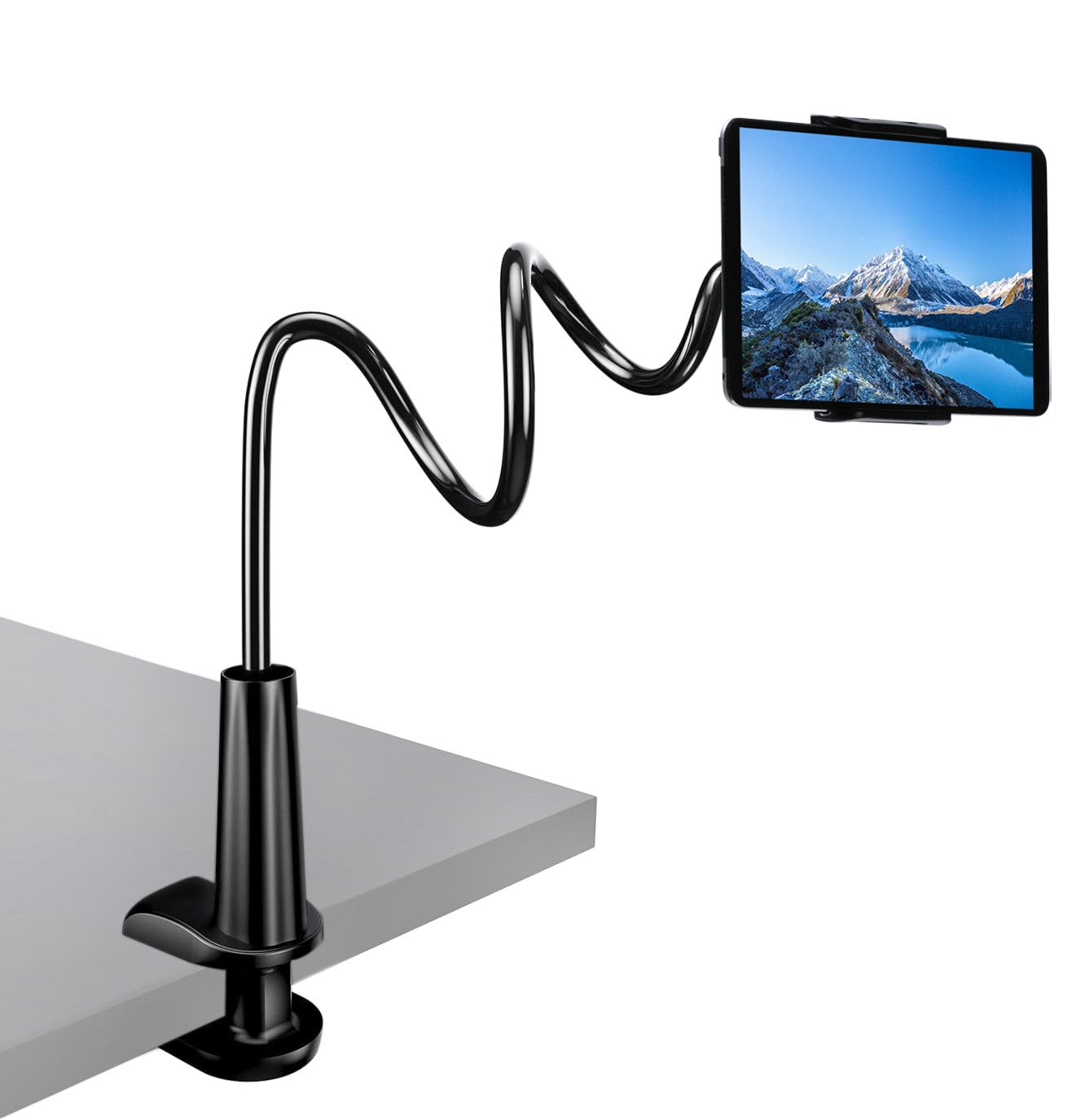Schwanenhals Tablet Halterung Bett - Smartphone Halter Tisch langer Arm -