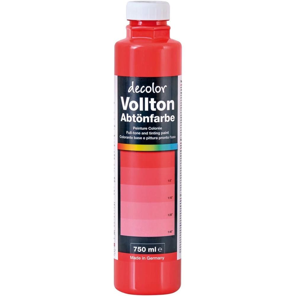 PUFAS Vollton- und Abtönfarbe decolor Abtönfarbe, Signalrot 750 ml
