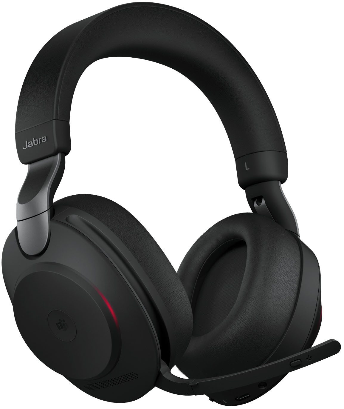 Jabra Evolve2 85 MS Wireless-Headset (Active Noise Cancelling (ANC), Rauschunterdrückung, Sprachsteuerung, Stummschaltung)