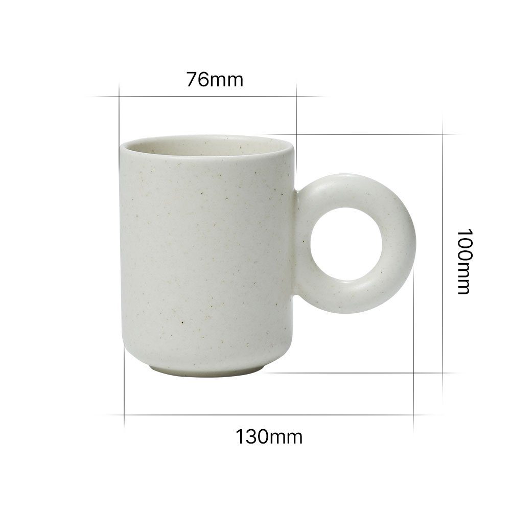 natürliche Keramik, 300ml Tasse & Better - Keramiktasse Finger Blei Frei PFOA, Cadmium NEOFLAM® 100% Ring Weiß, von Keramik,