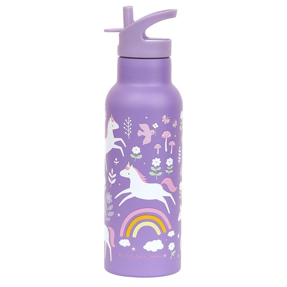 A Little Lovely Company Trinkflasche Edelstahl 500ml Langlebig kindgerechter Verschluss