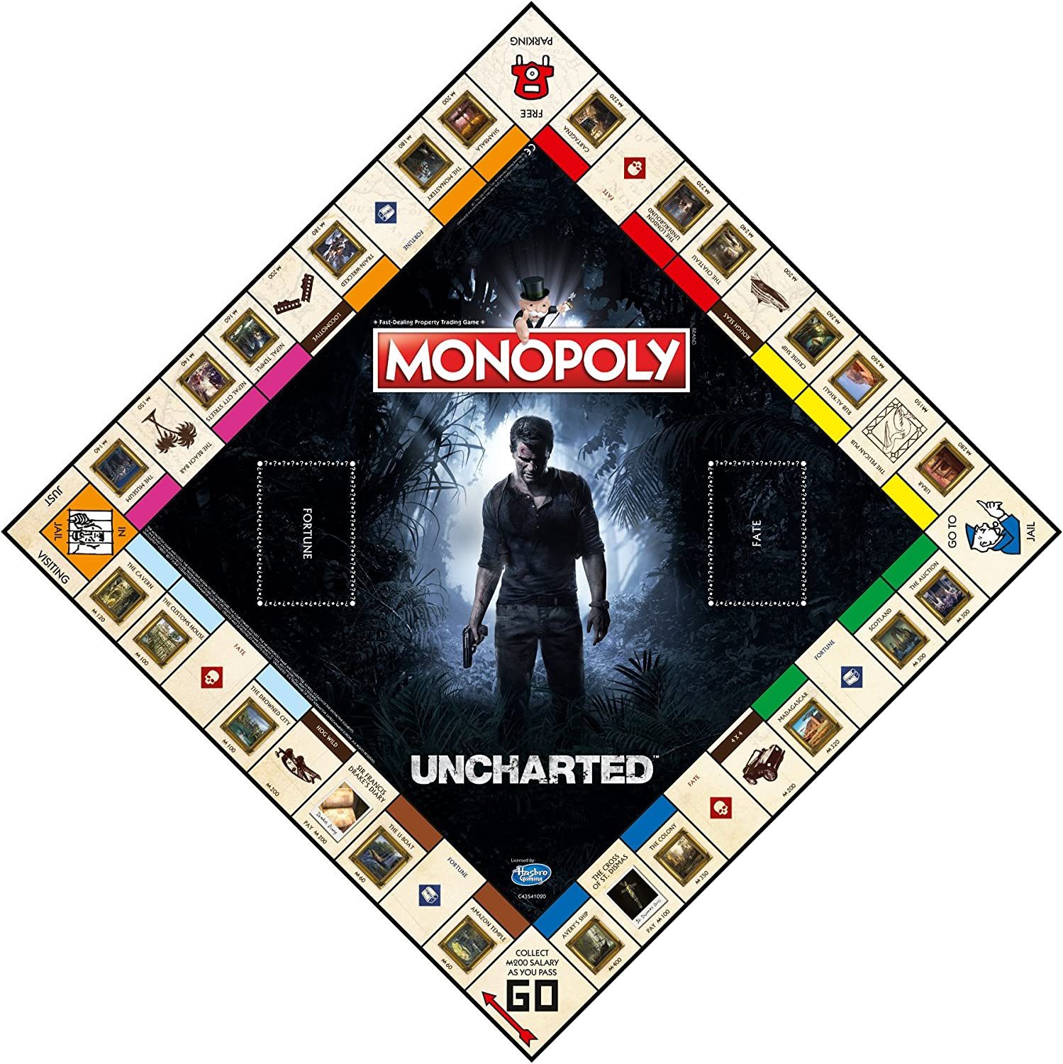 Winning Moves Spiel Monopoly - Uncharted (englisch), Brettspiel, englische Version!