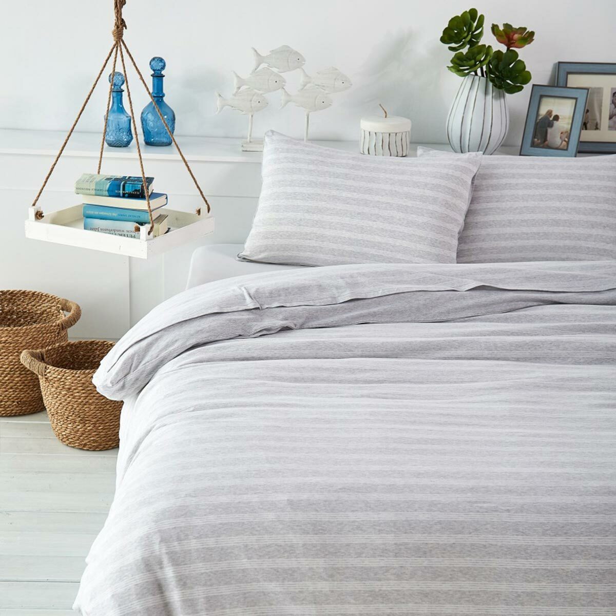 BETTWARENSHOP Bettwäsche Melangestreifen, Jersey, 2 teilig günstig online kaufen