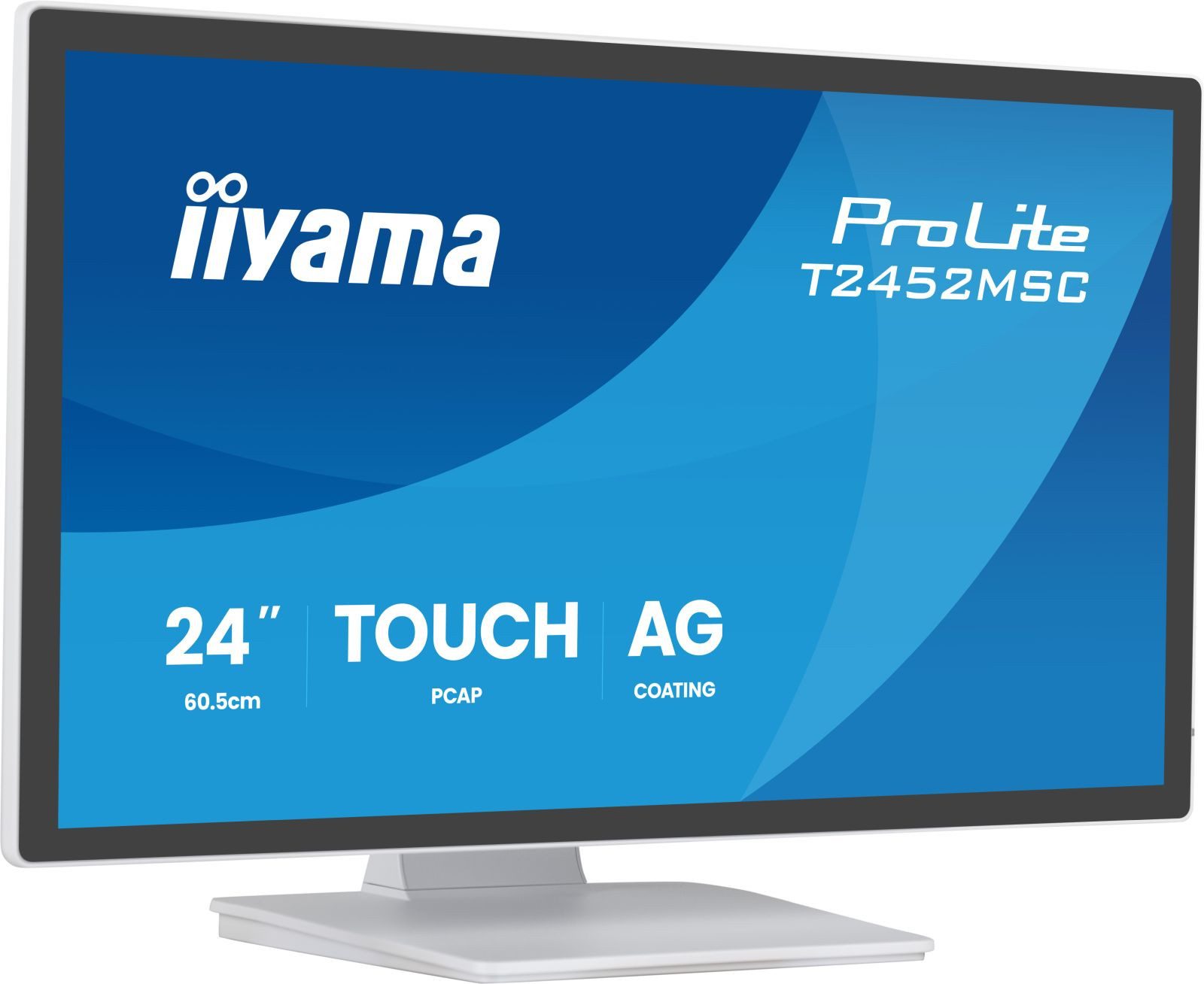 Iiyama ProLite T2452MSC-W2AG - LED - 61 cm (24 Zoll) TFT-Monitor (1920 x 1080 px, Full HD, 5 ms Reaktionszeit, 120 Hz, IPS, Touchscreen, Lautsprecher, HDCP)