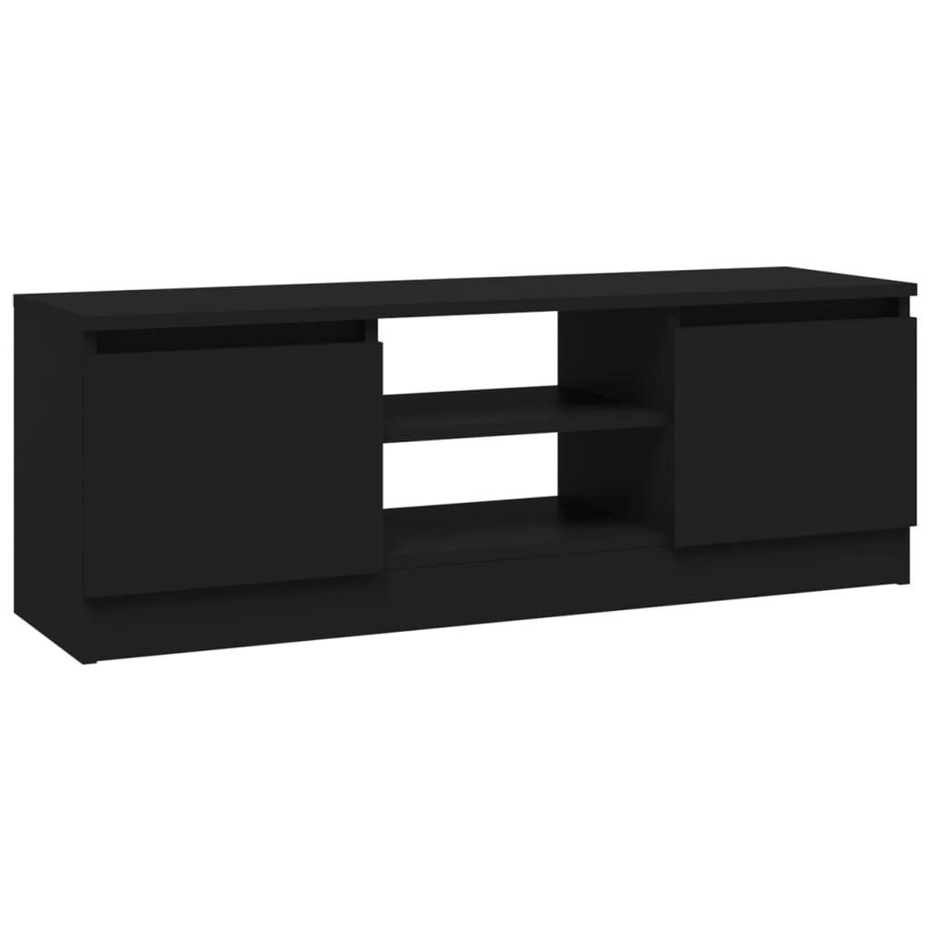 furnicato TV-Schrank mit Tür Schwarz 102x30x36 günstig online kaufen