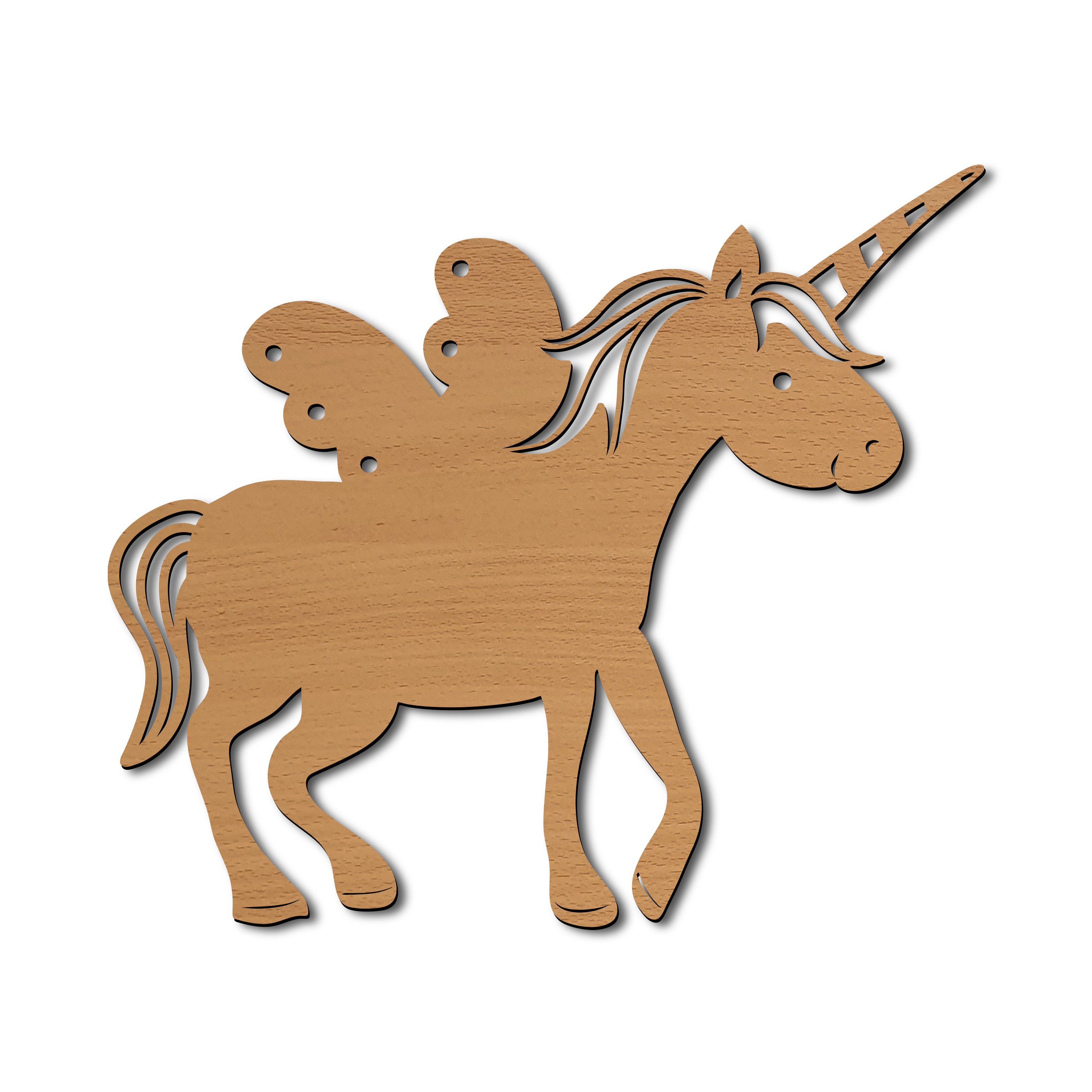 Namofactur LED Nachtlicht Einhorn Kinderzimmer Nachtlicht Kinder Wandlampe I MDF Holz, LED fest integriert, Warmweiß