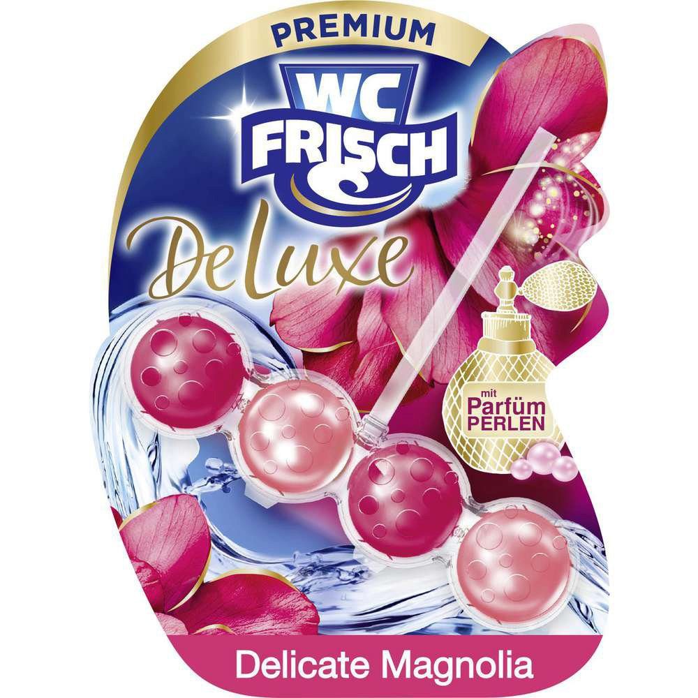 WC Frisch WC-Duftspüler DeLuxe Delicate Magnolia (50 g), Duftsteine mit Parfümperlen