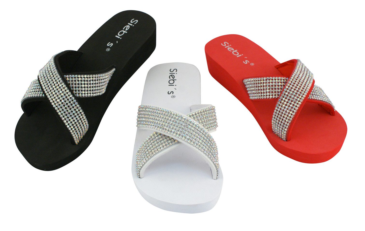 Siebi`s Siebi's Nizza Modische Strandschuhe Badeschuhe Pantoletten mit Plateau Badeschuh