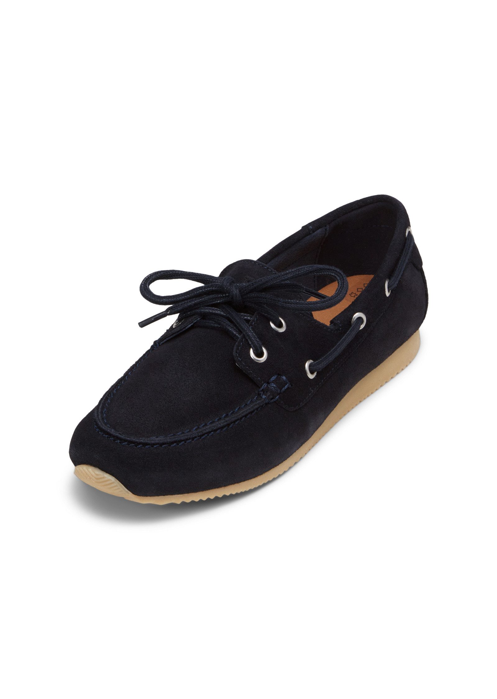 aus Velours-Rindleder Bootsschuh