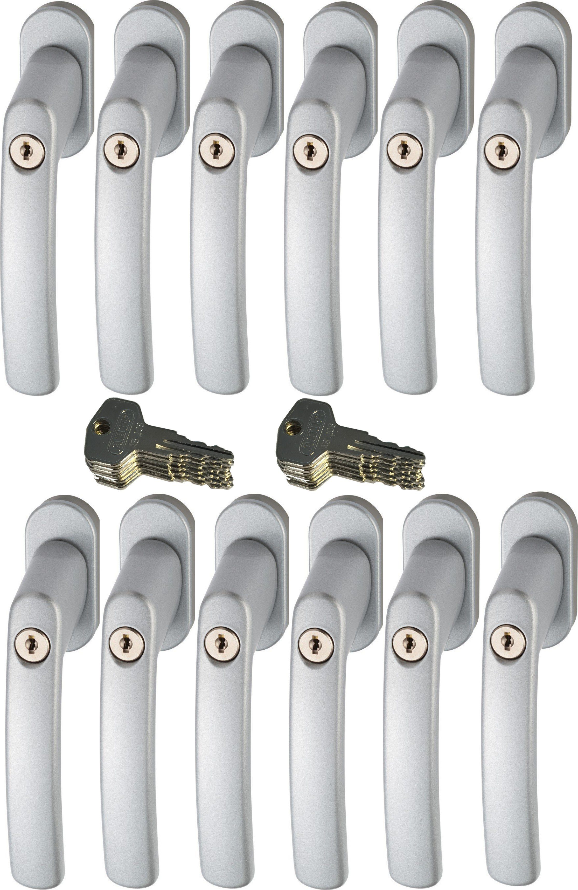 ABUS Fenstergriff ABUS FG200 Weiß, Braun, Silber, SB abschließbarer Fenster günstig online kaufen