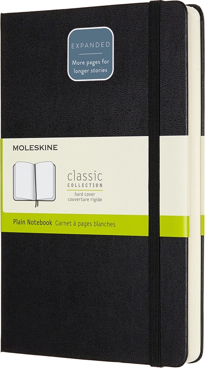 MOLESKINE Notizbuch Notizbuch Large A5 blanko 200 Blatt Hardcover schwarz