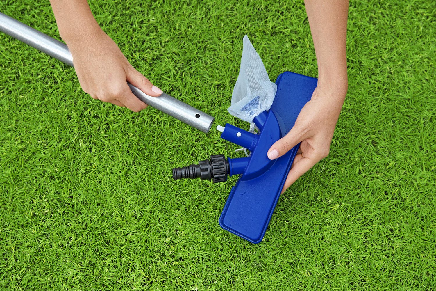 Bestway Poolbodensauger Flowclear™ Poolpflege Basis-Set mit Venturi-Sauger & Kescher, 203 cm