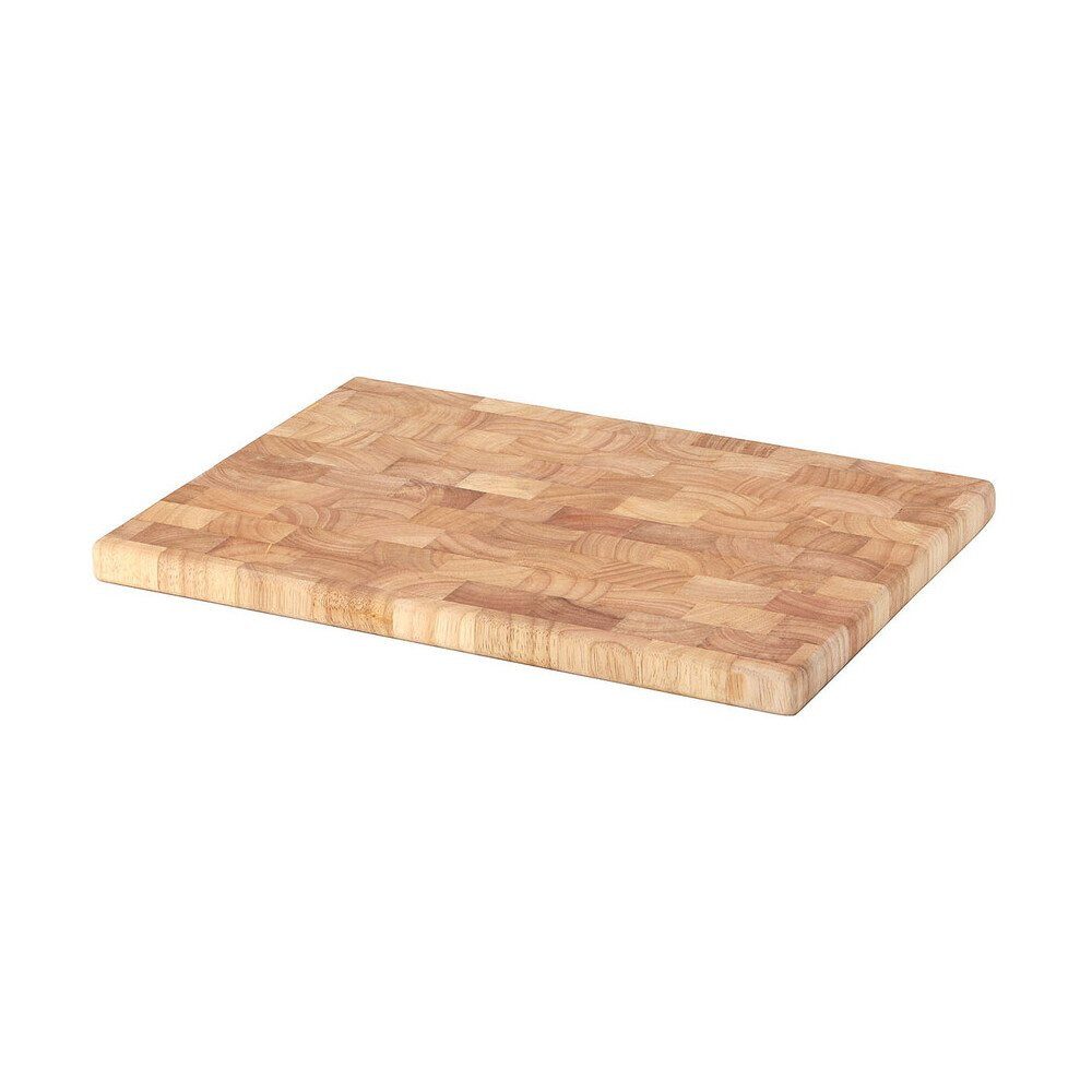 Continenta Schneidebrett Schneidebrett 35x25x2 cm Gummibaum Stirnholz, Gummibaum, (1-St), Schneidebrett, 35,00cm, Gummibaum
