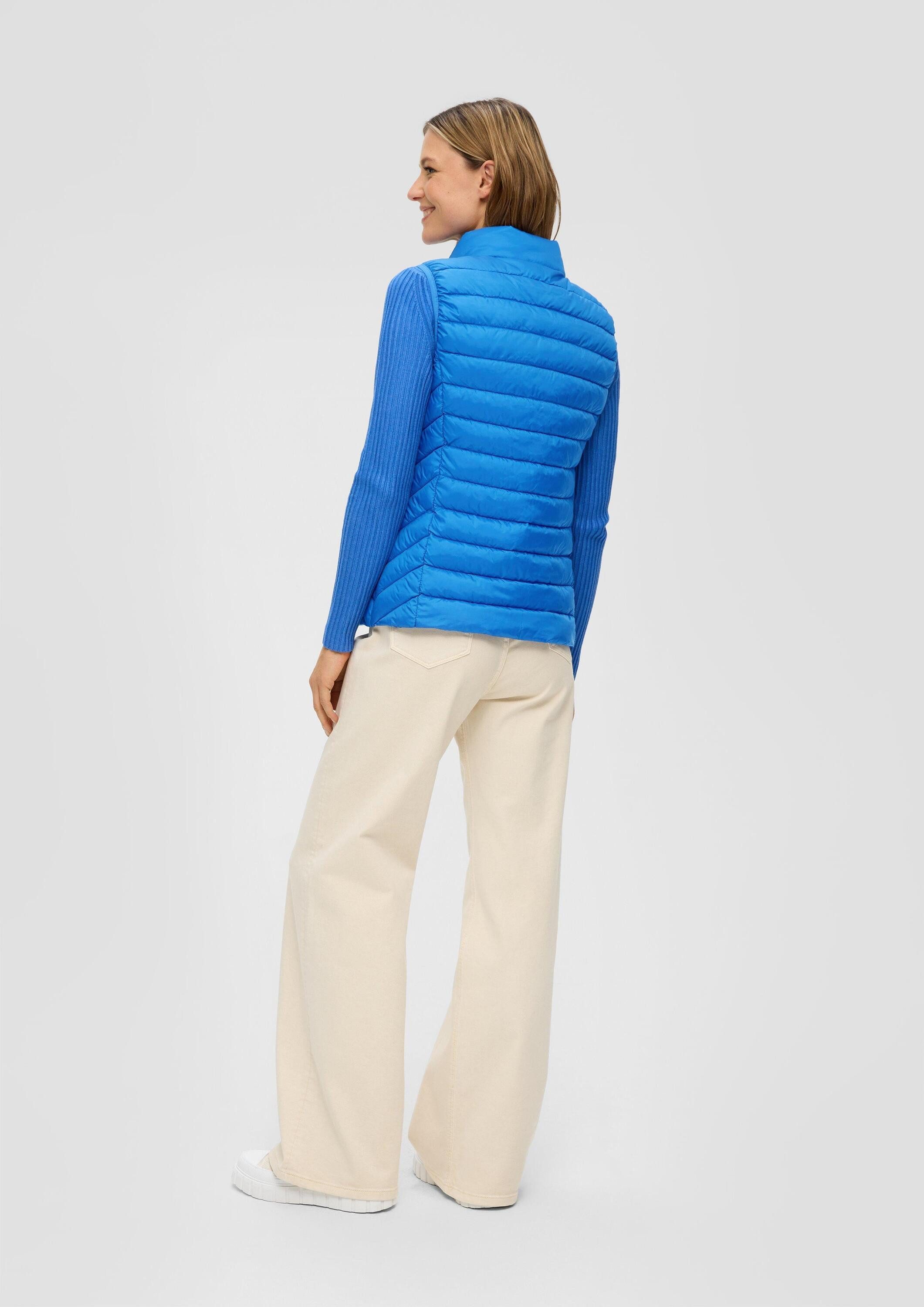 s.Oliver Outdoorjacke Outdoor-Weste Steppweste mit Stehkragen