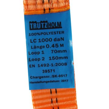 TRUTZHOLM Spanngurt 4 Gurtschlaufen Doppelschlaufe + 4 Spanngurte Motorradspanngurt Mopped (Kombi-Set)