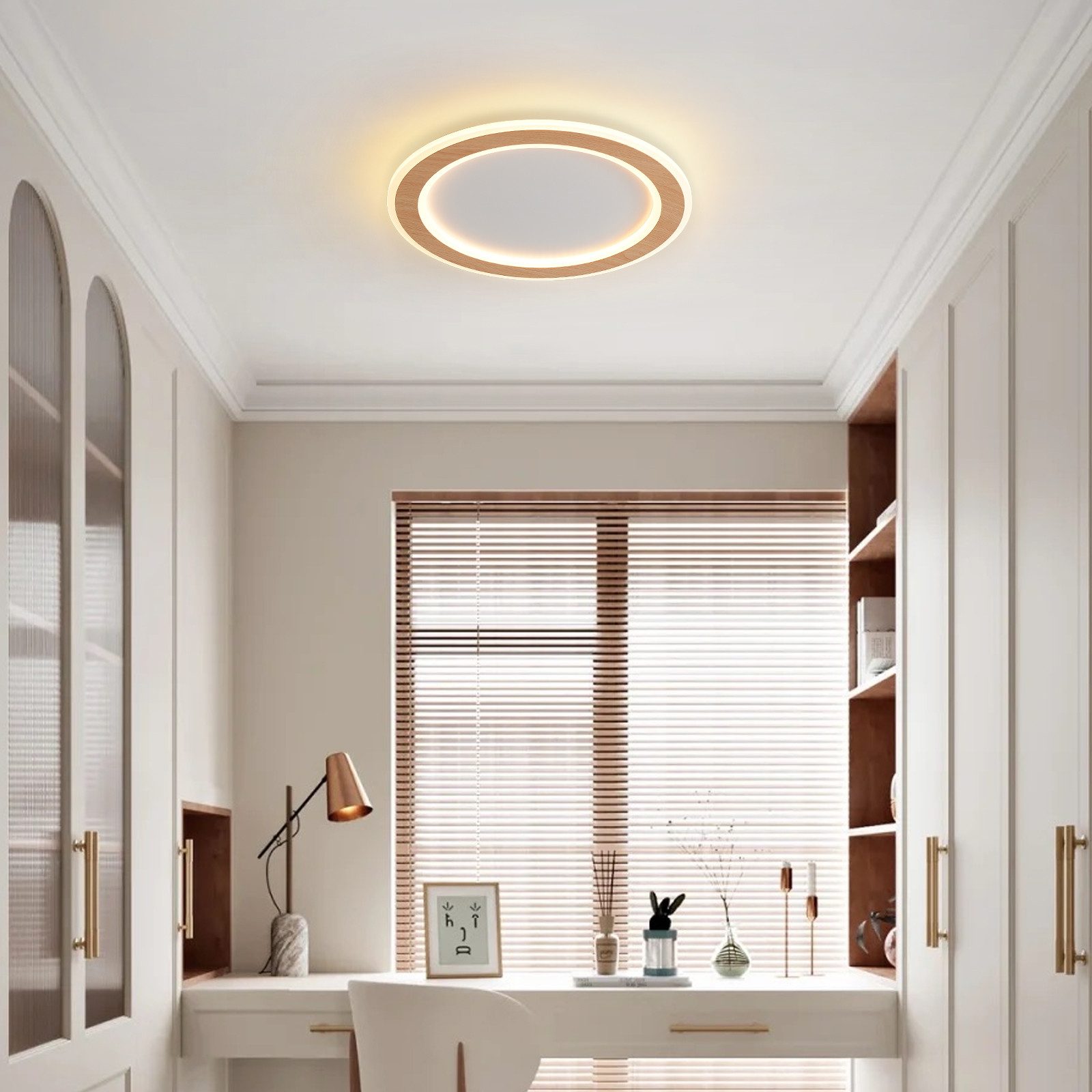 RRBEST LED Deckenleuchte LED Deckenlampe, 72CM Dimmbar Wohnzimmer Deckenleuchte, mit Fernbedienung und Memory Funktion