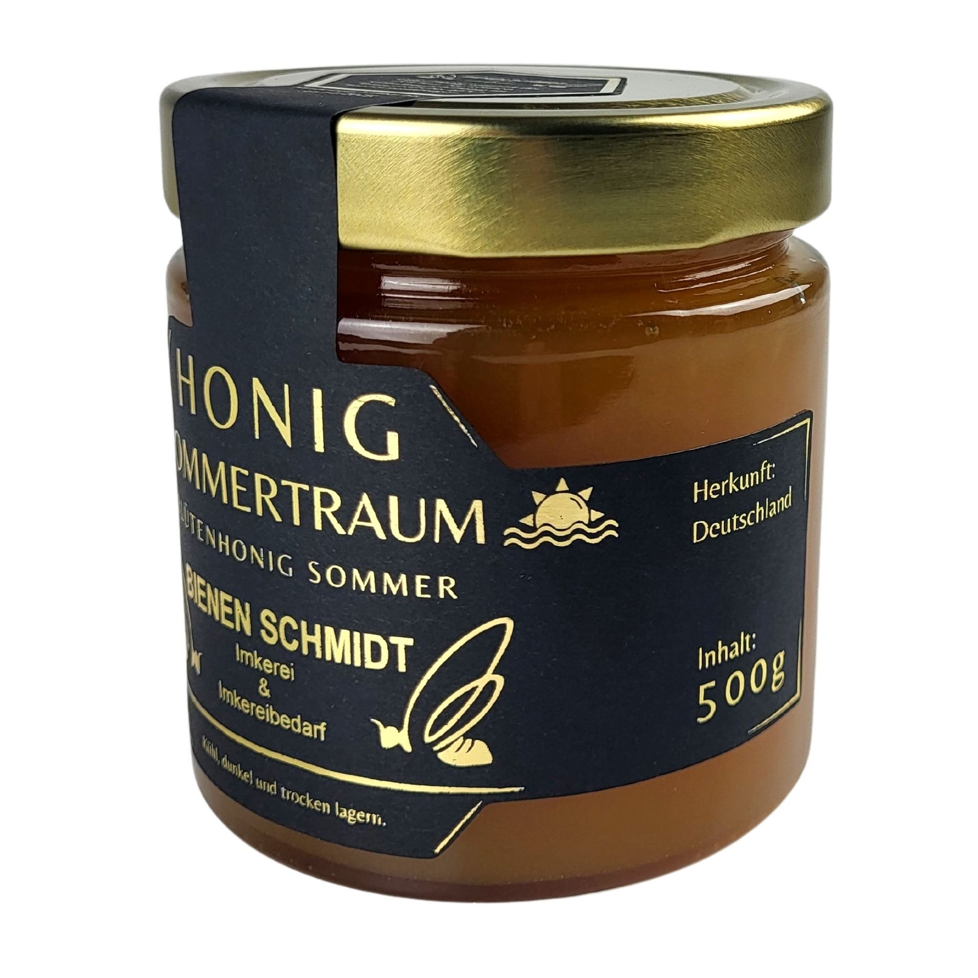 BIENEN SCHMIDT Honig "SOMMERTRAUM" verschiedene Größen, 1 x 500 g, (1x 500 g Glas), Sommerblütenhonig aus Oberfranken, rein und natürlich, deutscher Honig