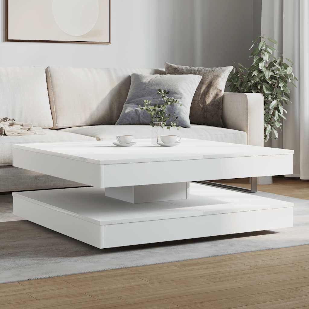 vidaXL Couchtisch Couchtisch 360-Grad Drehbar Weiß günstig online kaufen