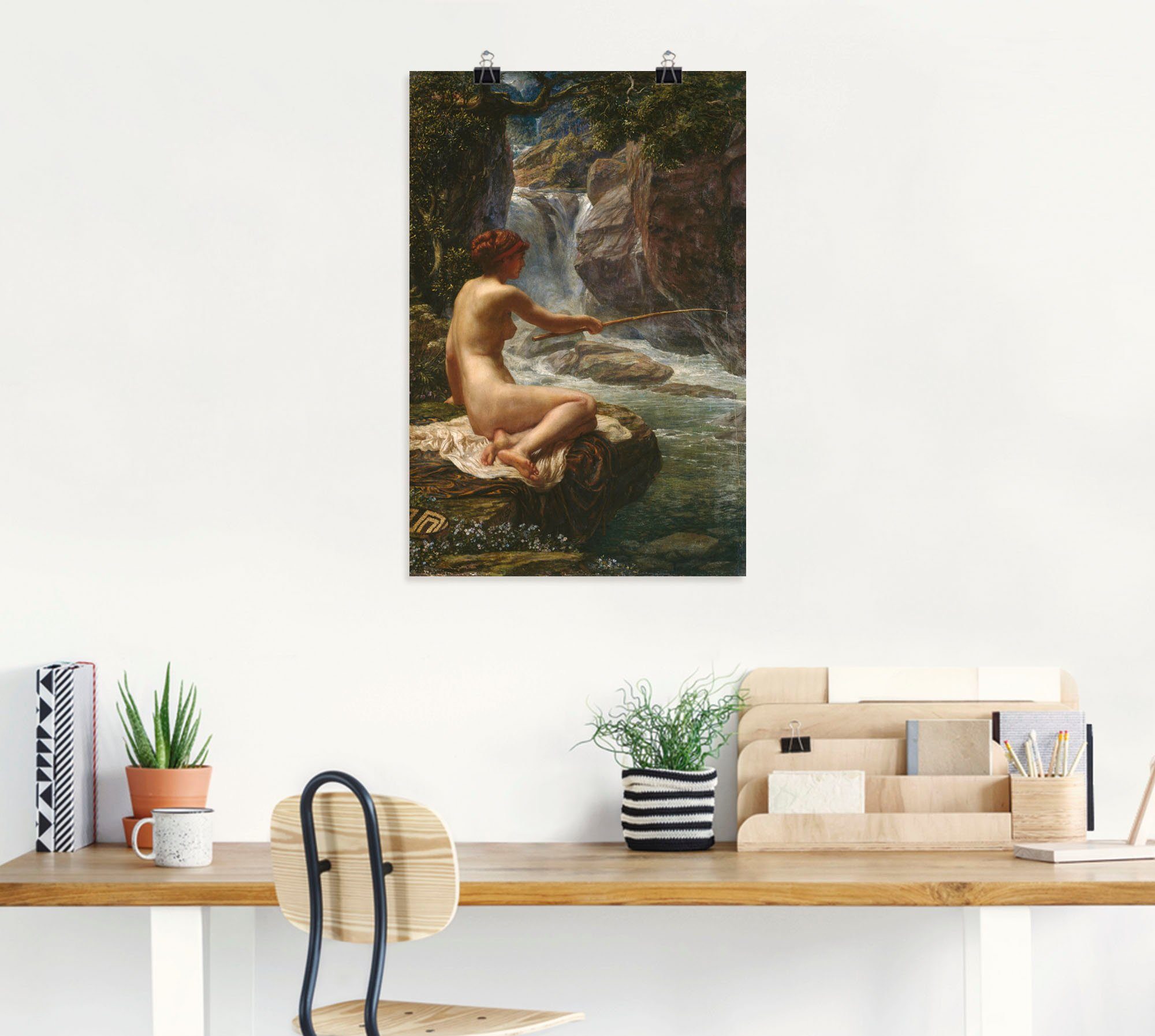 St), Leinwandbild, Bilder Wandaufkleber als Größen Flußnymphe, Wandbild von oder 1914., in (1 versch. Poster Alubild, Artland Frauen