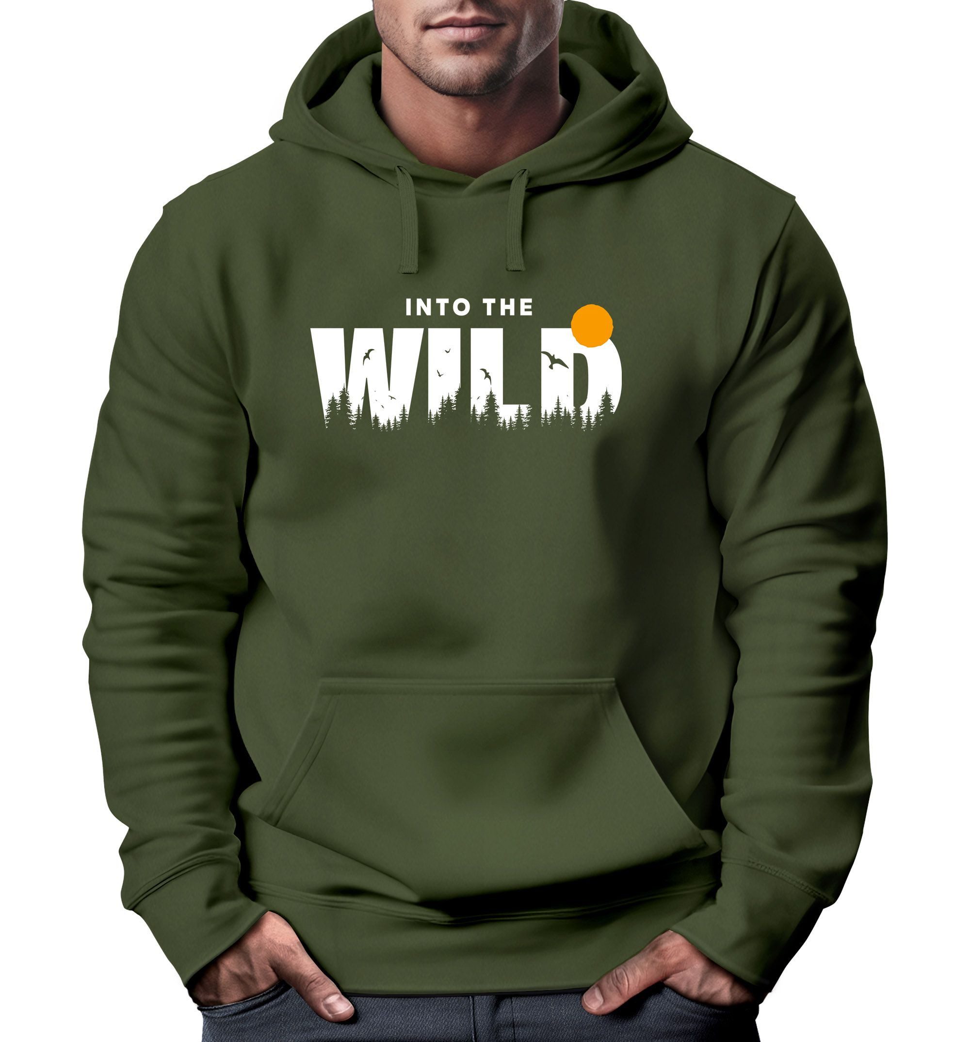 Neverless Hoodie Hoodie Herren Brustprint Bedruckt günstig online kaufen