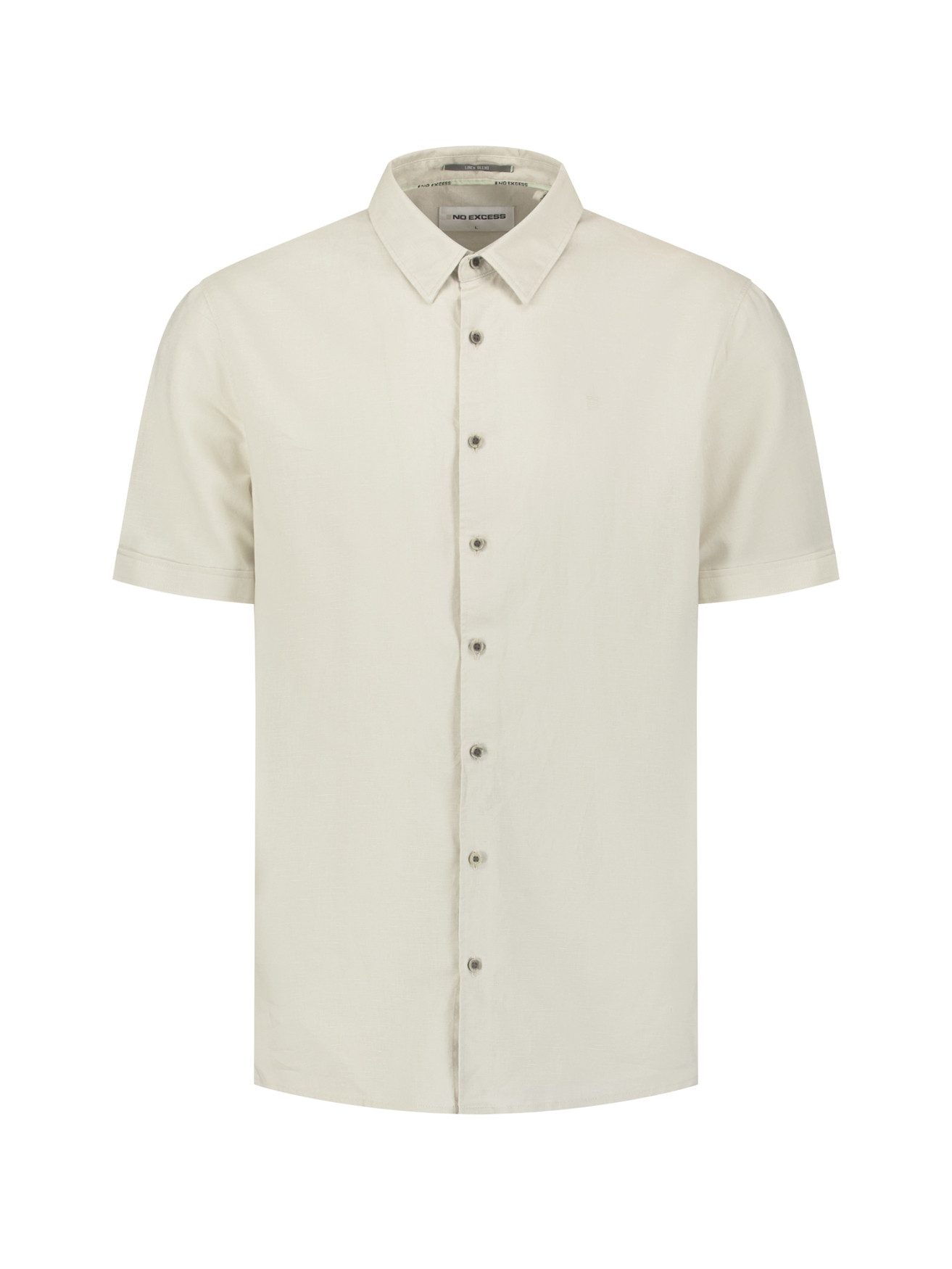 NO EXCESS Leinenhemd Shirt Short Sleeve With Linen - Kurzarmhemd Herren - Leinenhemd