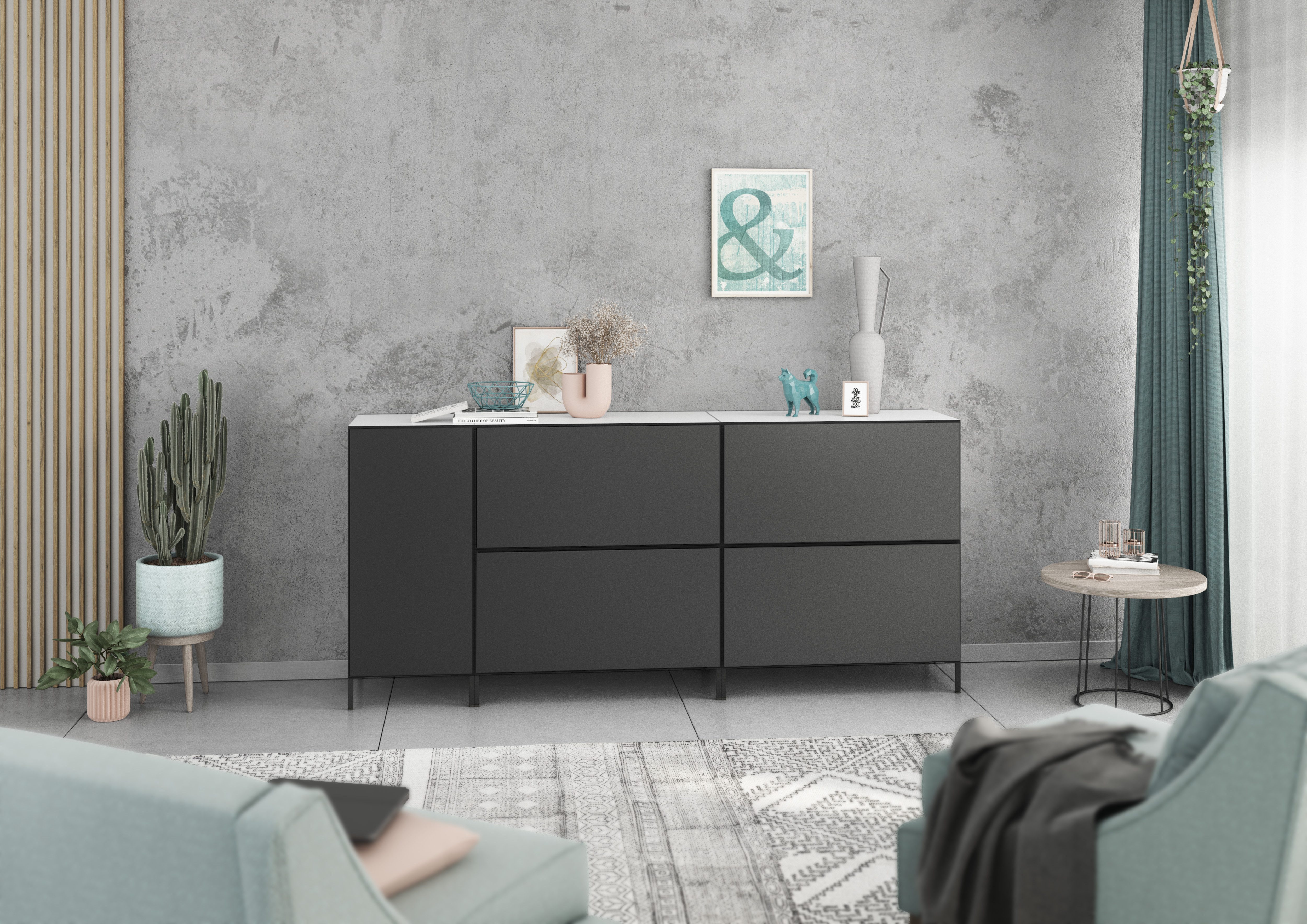BMG Möbel Schranksystem Model+ (5 teilig günstig online kaufen