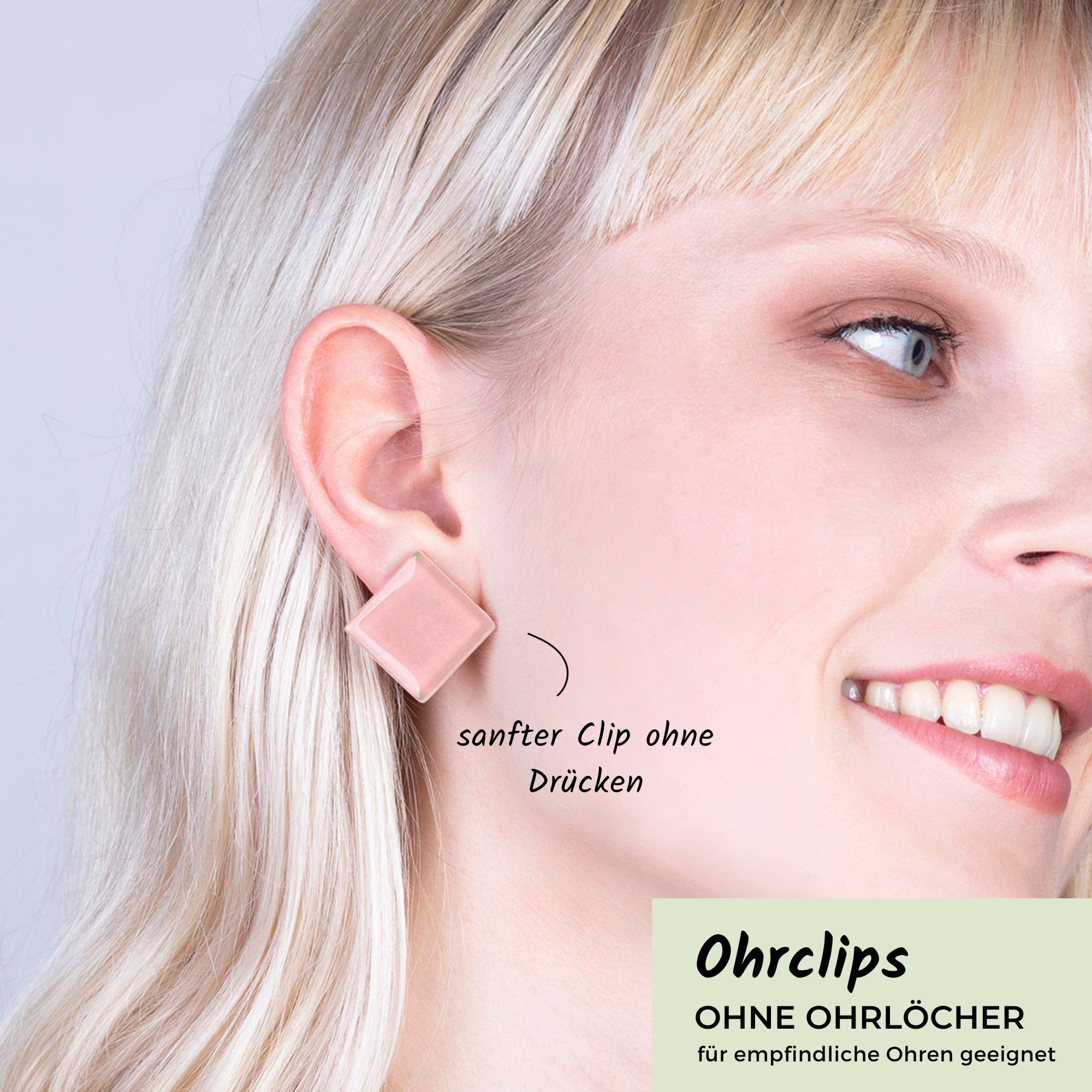 ALEXASCHA Paar Ohrclips Geometrische Statement Clip Ohrringe ohne Ohrlöcher & ohne drücken