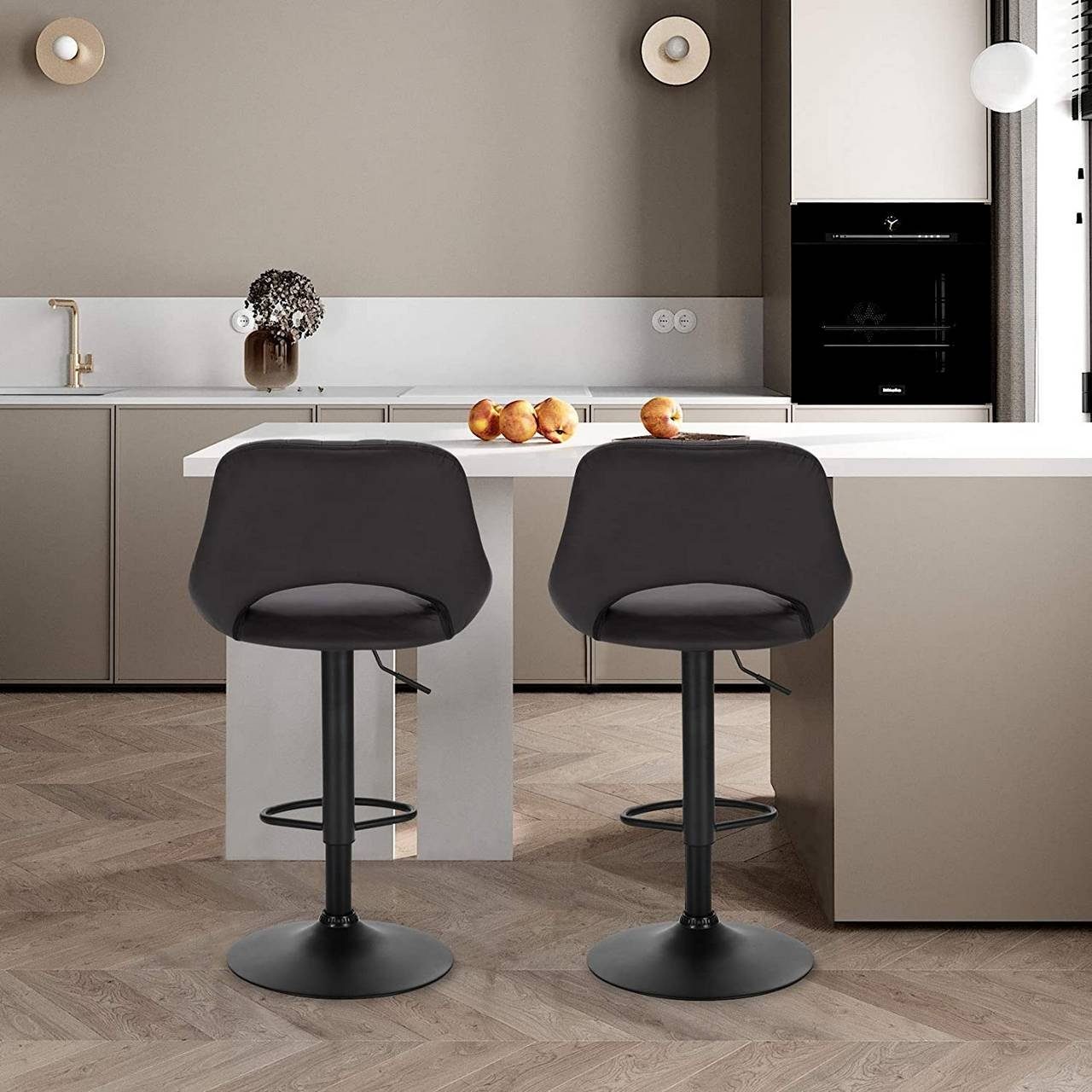 Woltu Barhocker (2 St), 360° drehbar höhenverstellbar aus Kunstleder&Metall günstig online kaufen