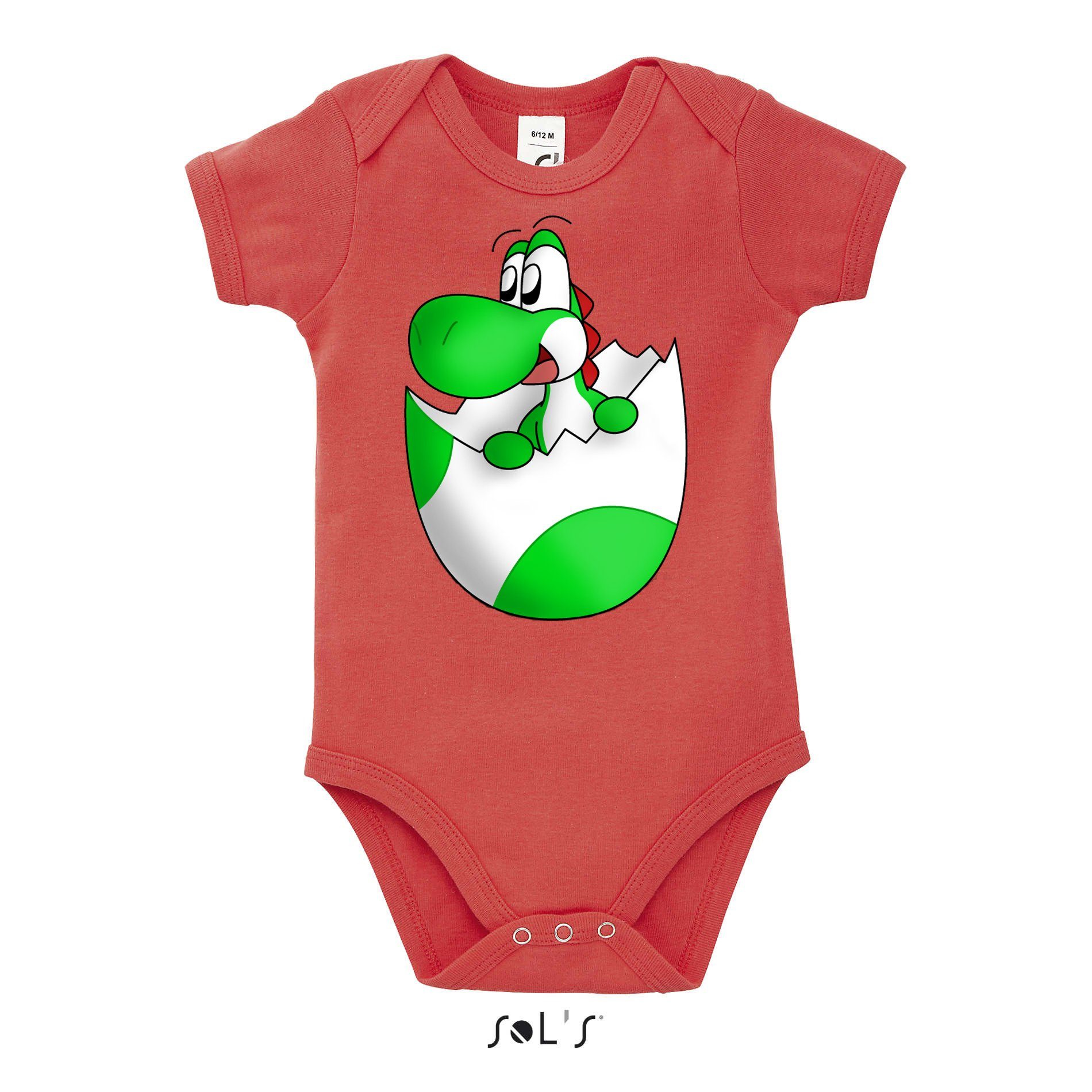 Blondie & Brownie Strampler Kinder Baby Baby Yoshi Ei Mario Super Retro Konsole Gaming